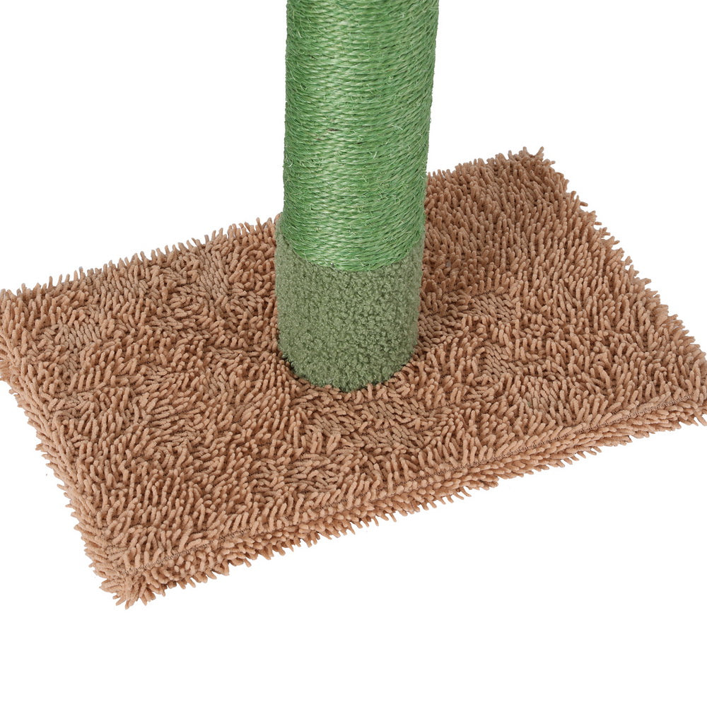 i.Pet Cat Tower Scratching Post Floor to Ceiling Green & Brown 290cm