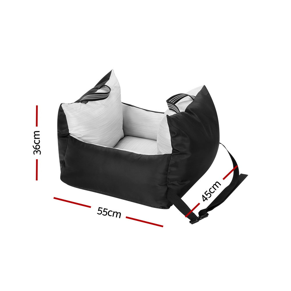i.Pet Dog Waterproof Car Seat Booster Black & Grey