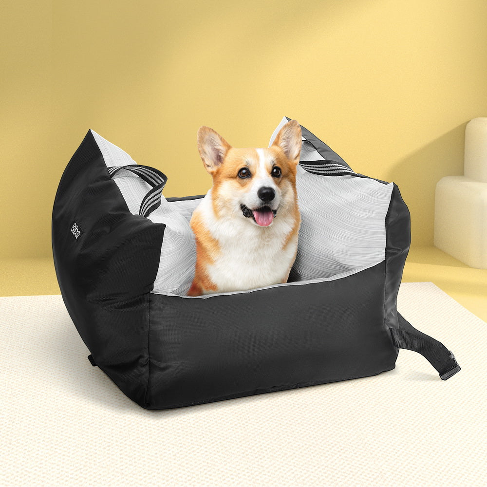 i.Pet Dog Waterproof Car Seat Booster Black & Grey