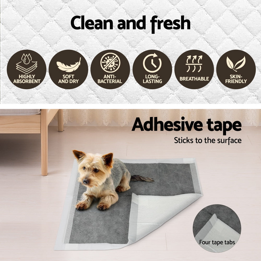 i.Pet Dog Training Pads 60x60cm Grey 200pcs