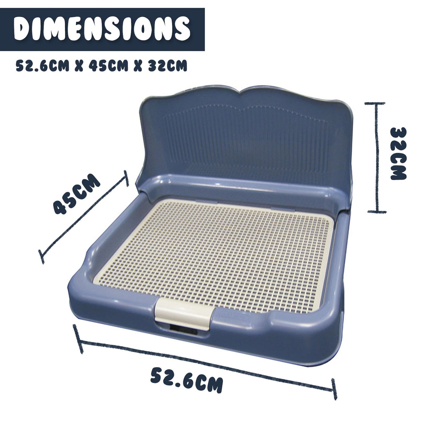 PS KOREA Dog Potty Tray Detachable Wall Model T2 Blue