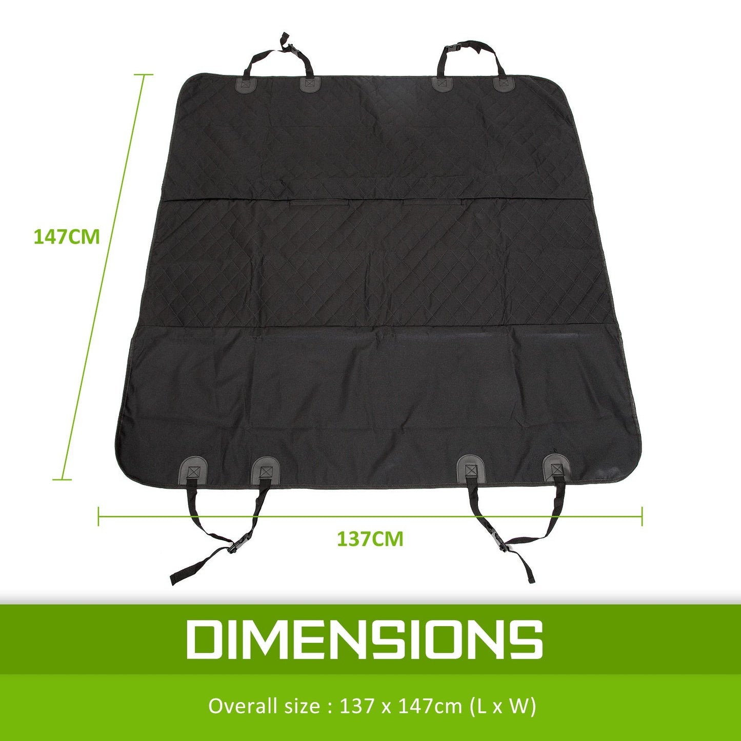 Paw Mate Back Seat or Boot Waterproof Cover Black XXL