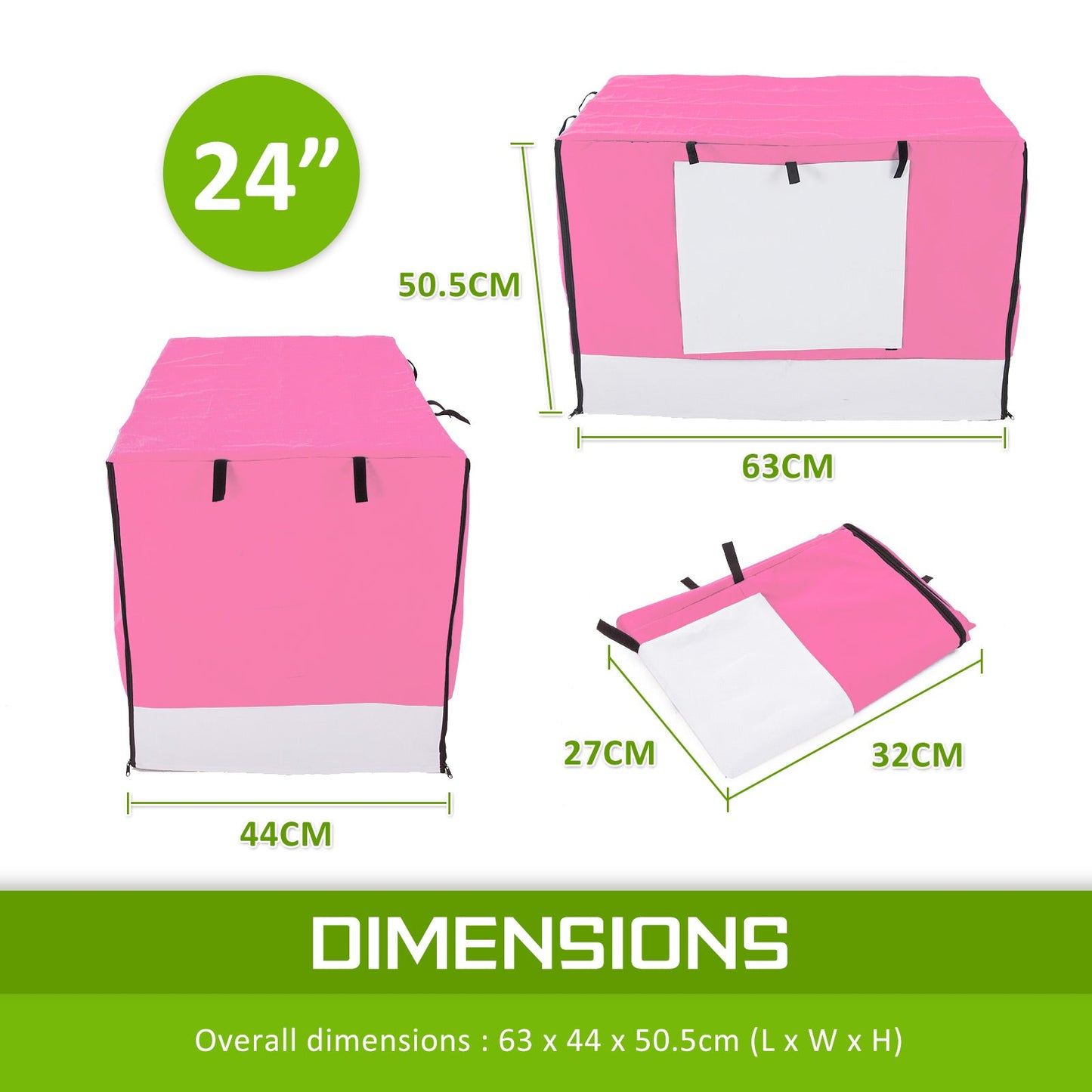 Paw Mate Cage Cover Pink 24in