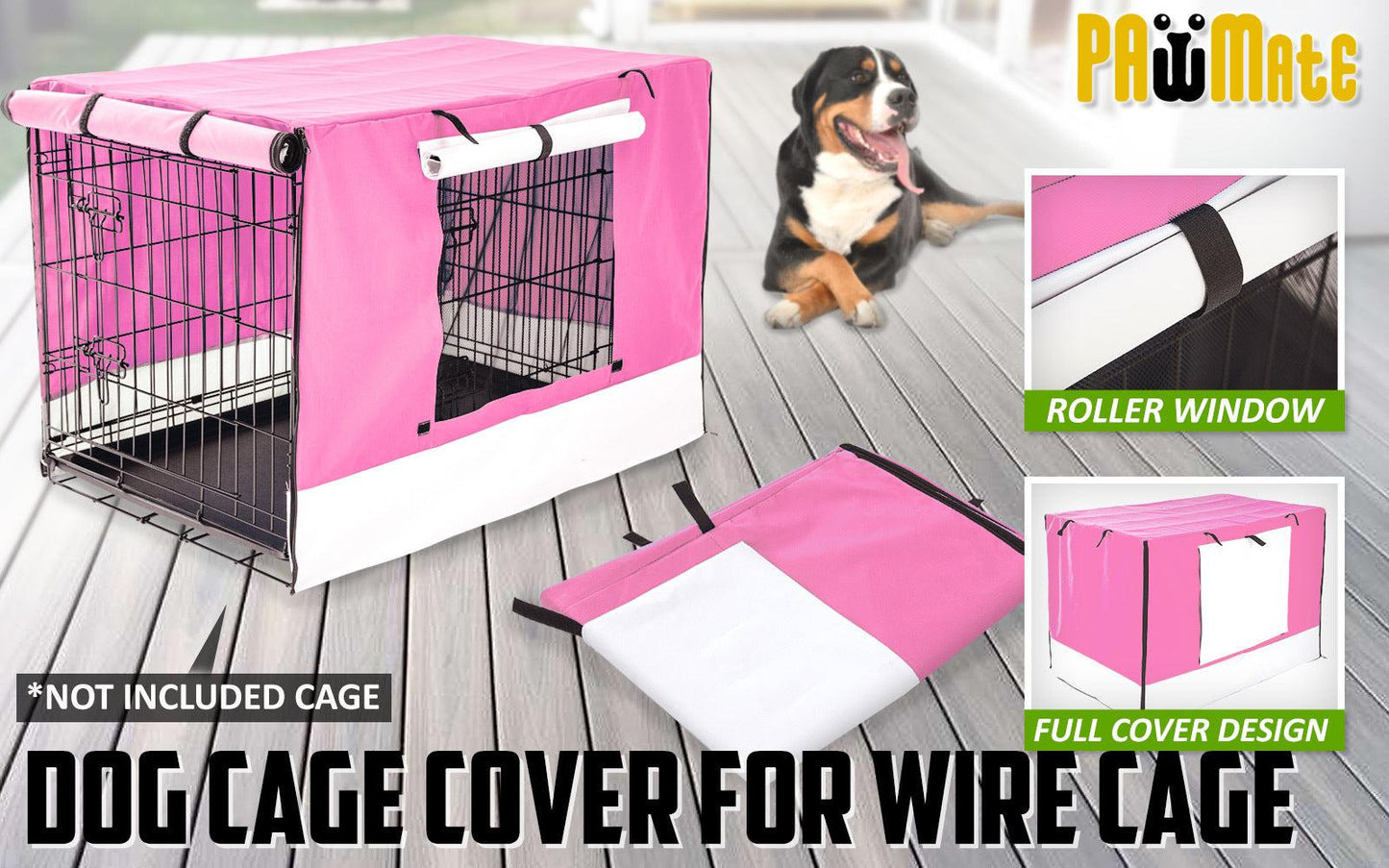 Paw Mate Cage Cover Pink 24in