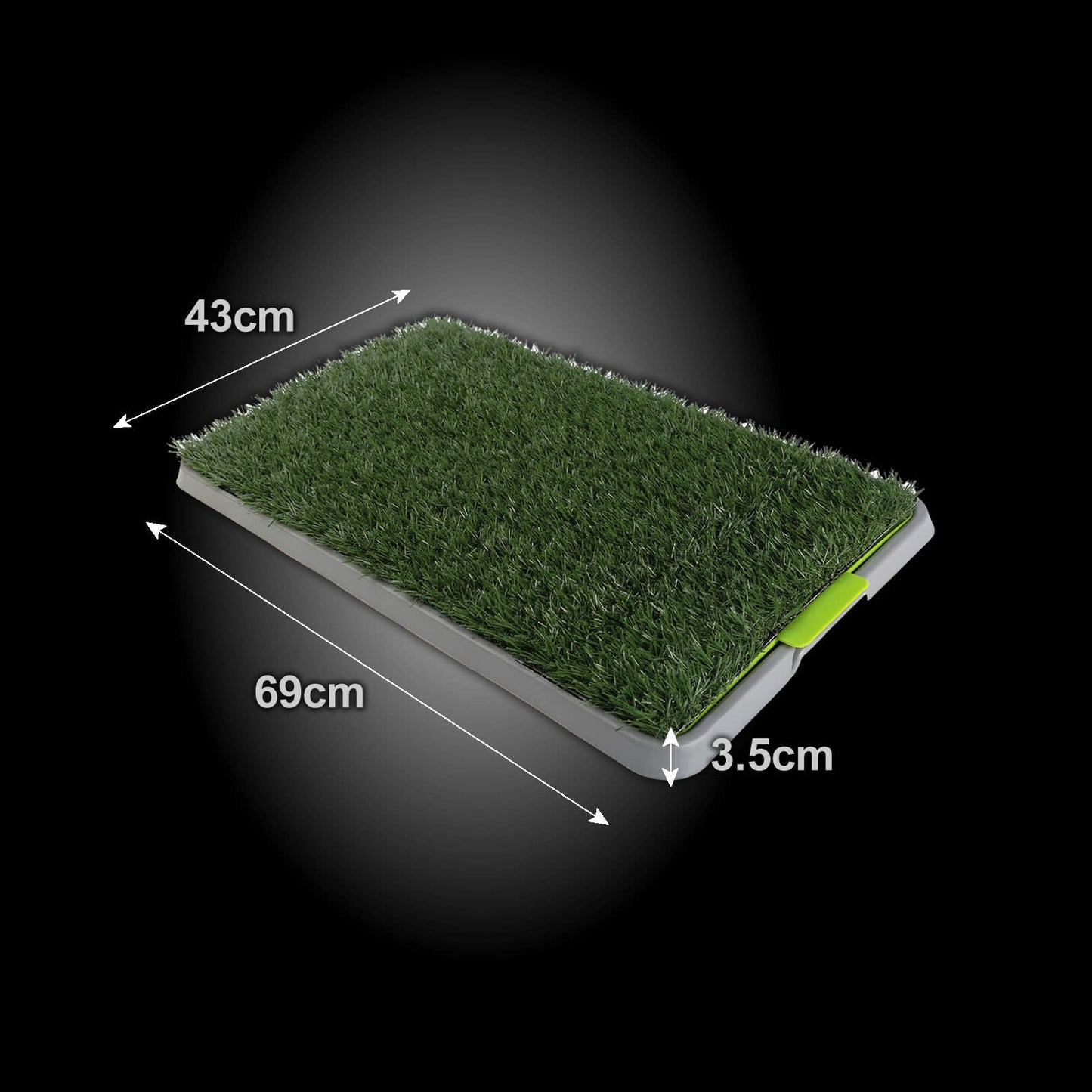 Paw Mate Pet Potty Tray Toilet 69cm x 43cm + 1 Grass Mat