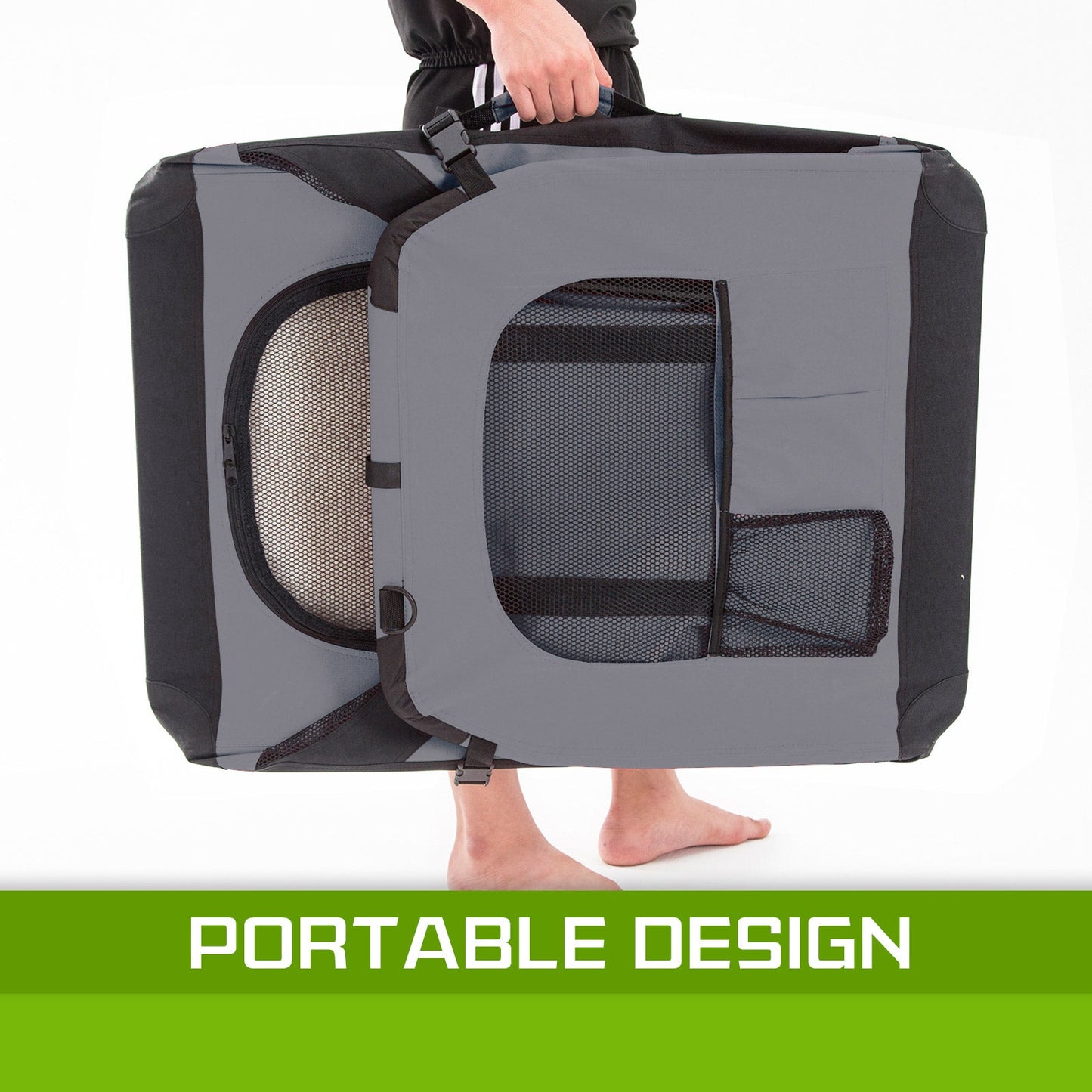 Paw Mate Soft Pet Carrier Grey L