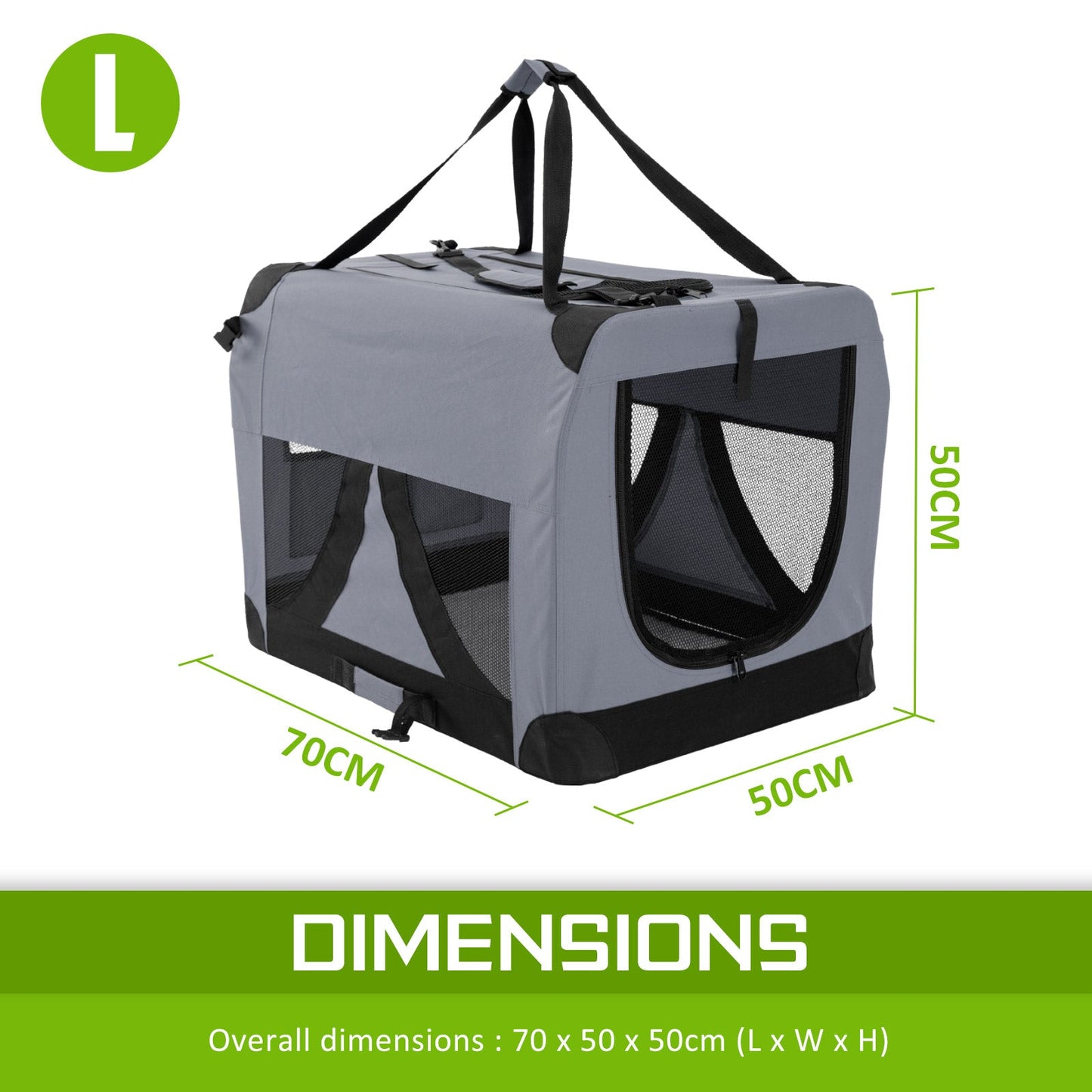 Paw Mate Soft Pet Carrier Grey L