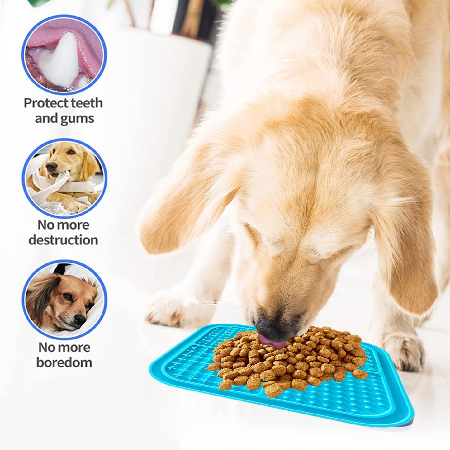 Pawfriends 4in1 Silicone Pet Lick Mat Blue