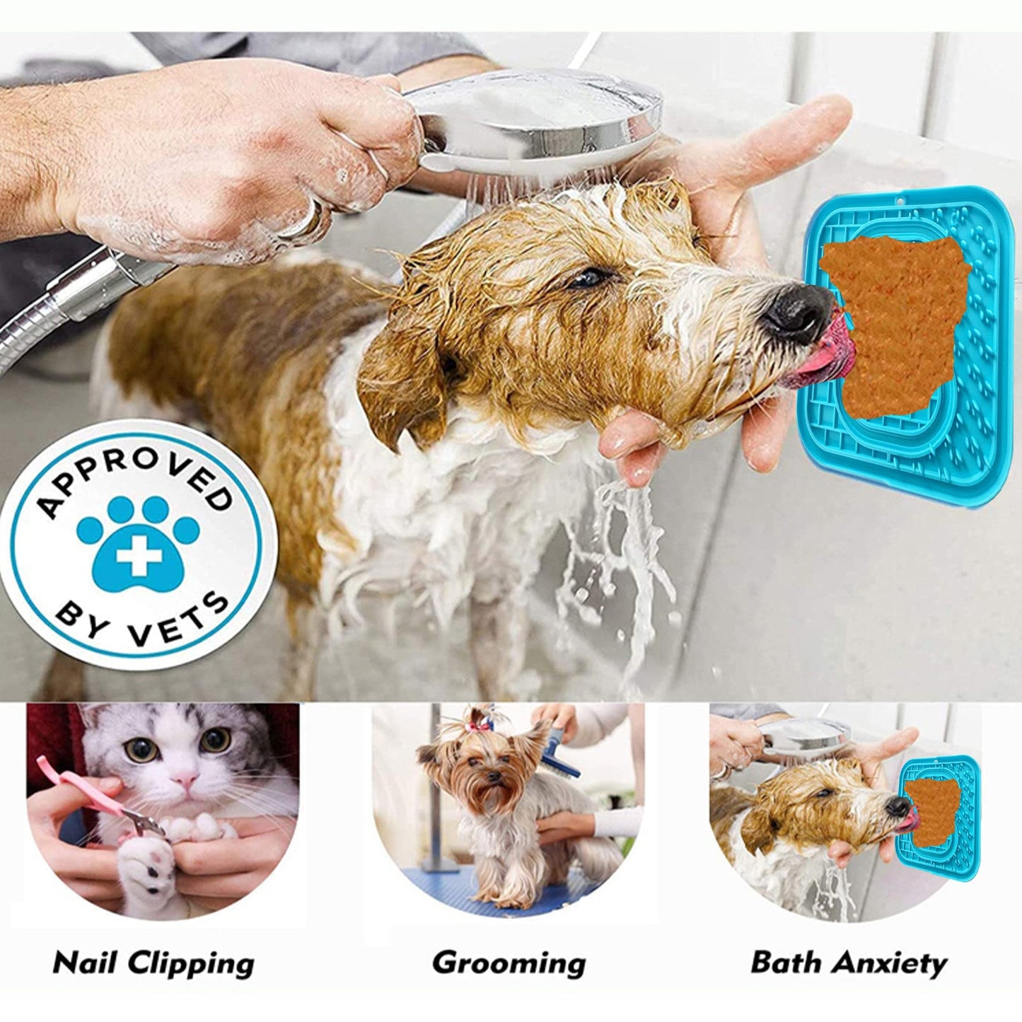 Pawfriends Asphyxia-resistant Silicone Lick Mat Blue