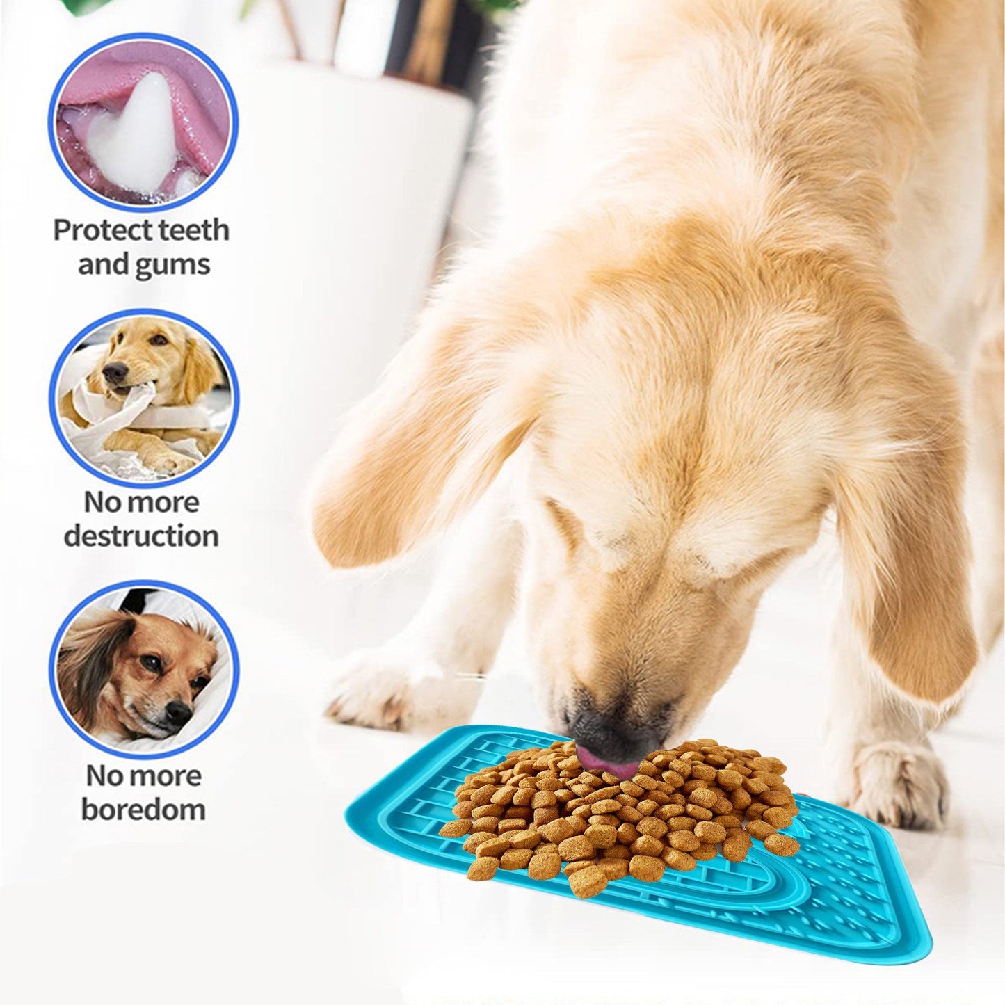 Pawfriends Asphyxia-resistant Silicone Lick Mat Blue