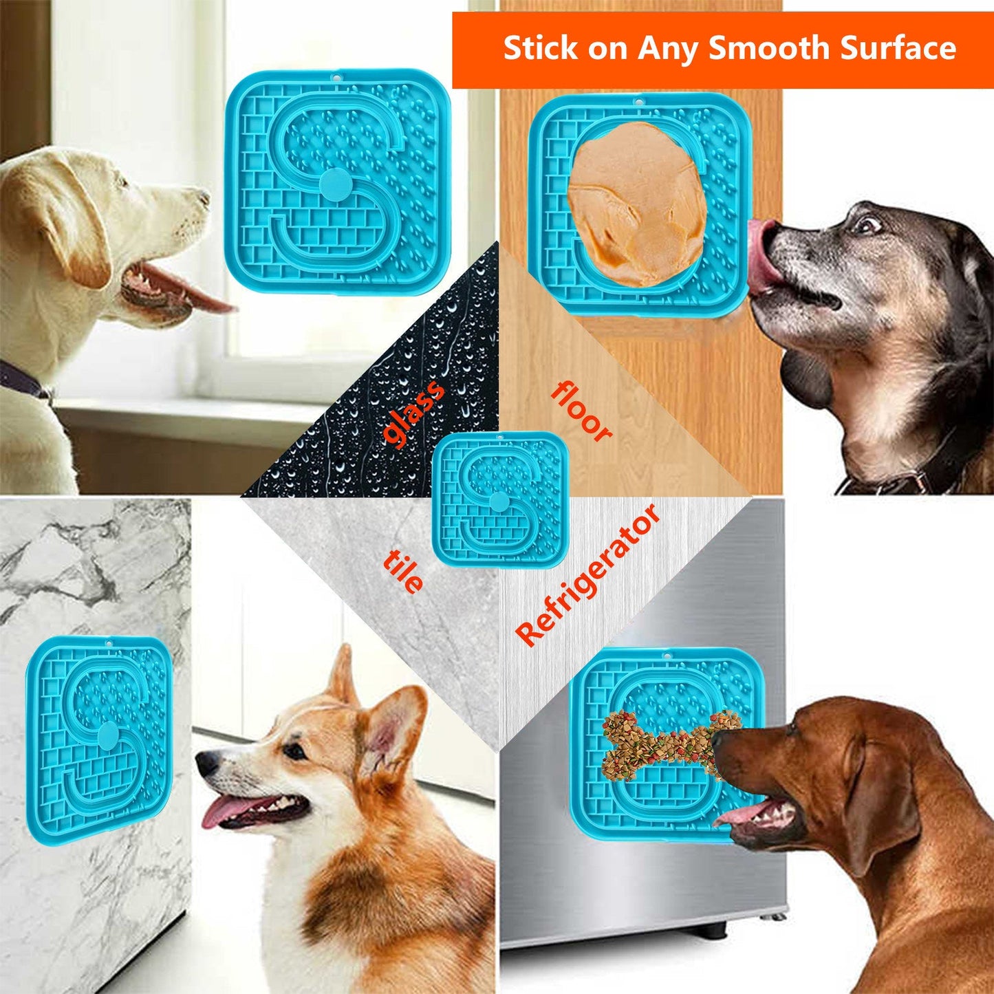 Pawfriends Asphyxia-resistant Silicone Lick Mat Blue