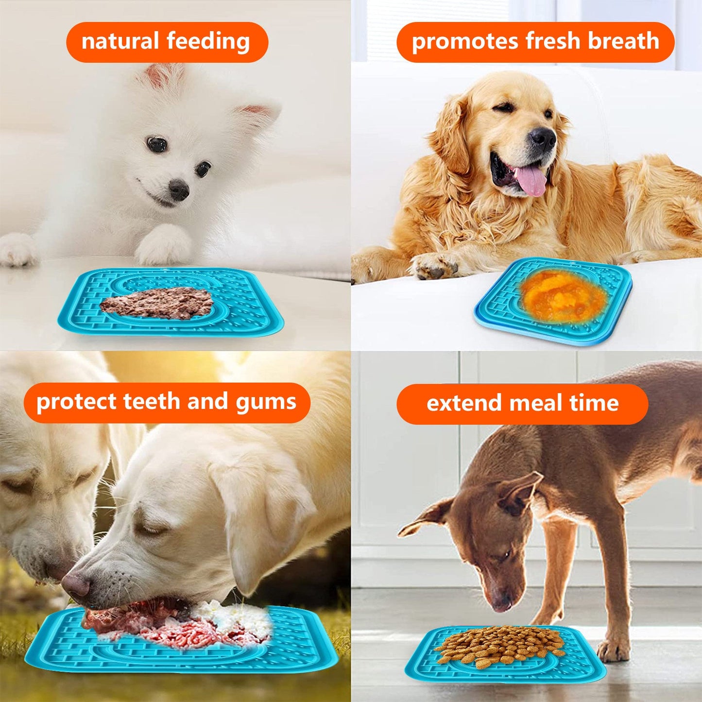 Pawfriends Asphyxia-resistant Silicone Lick Mat Blue