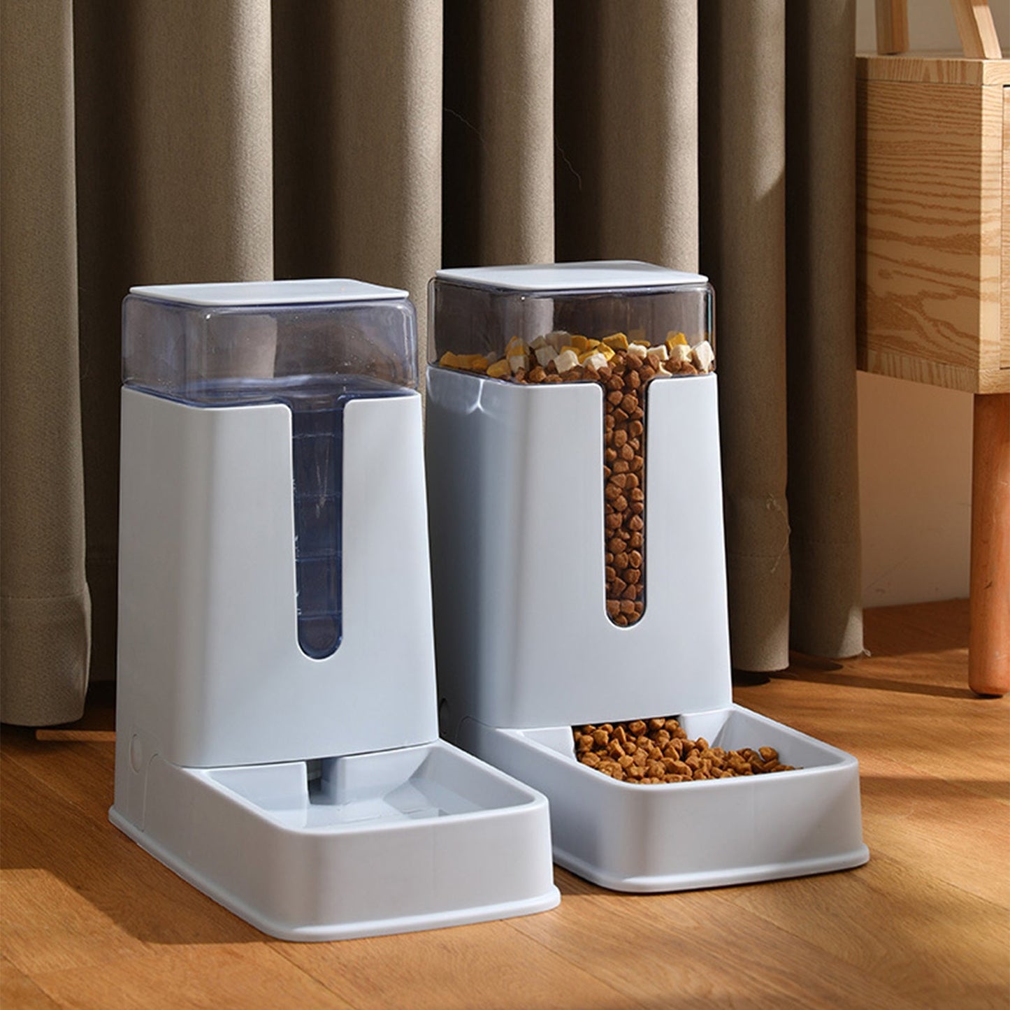 Pawfriends Automatic 3.5L Feeder Bowl and Bottle Grey