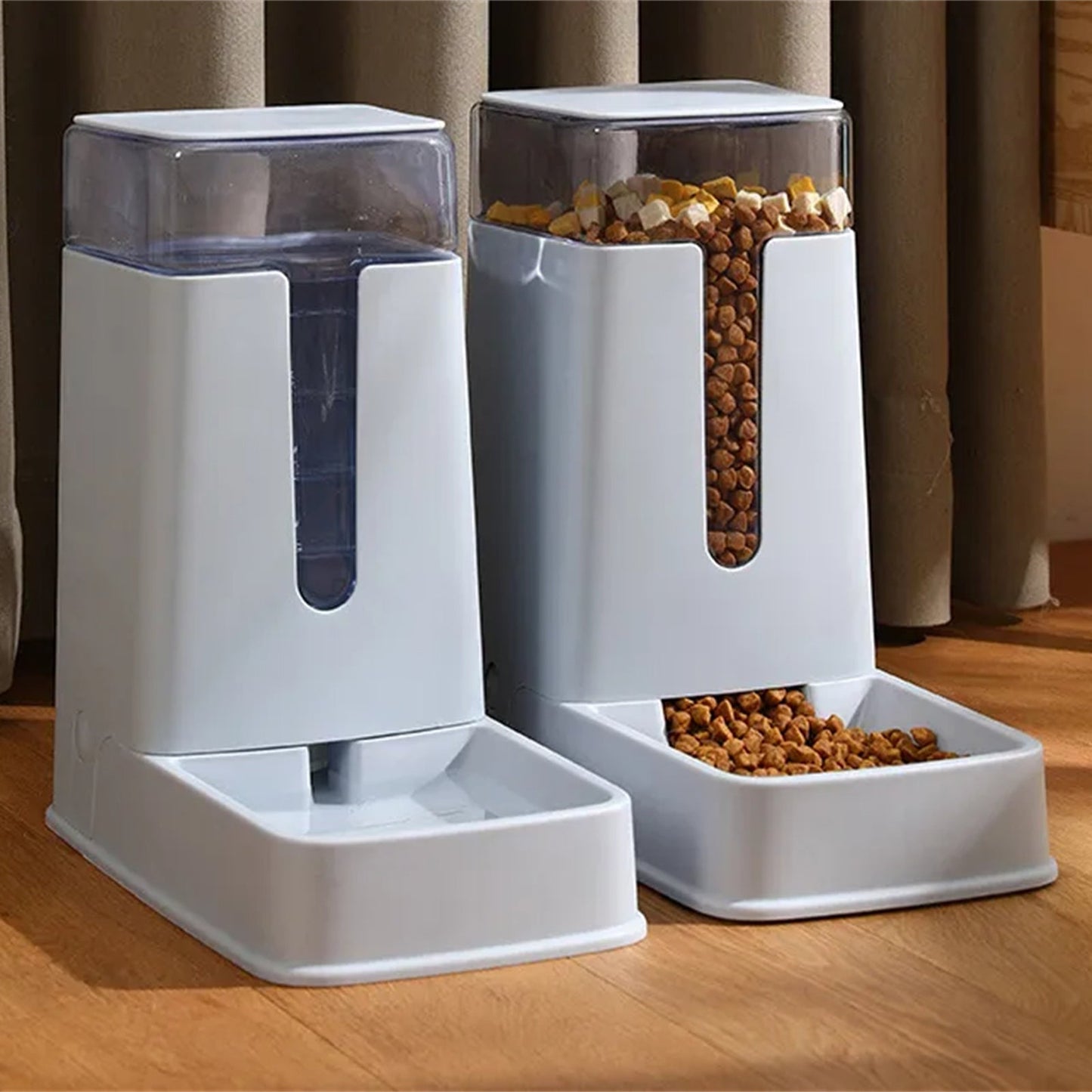 Pawfriends Automatic 3.5L Feeder Bowl and Bottle Grey
