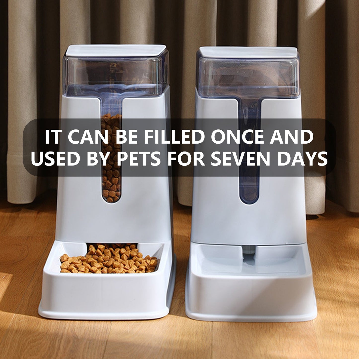 Pawfriends Automatic 3.5L Feeder Bowl and Bottle Grey