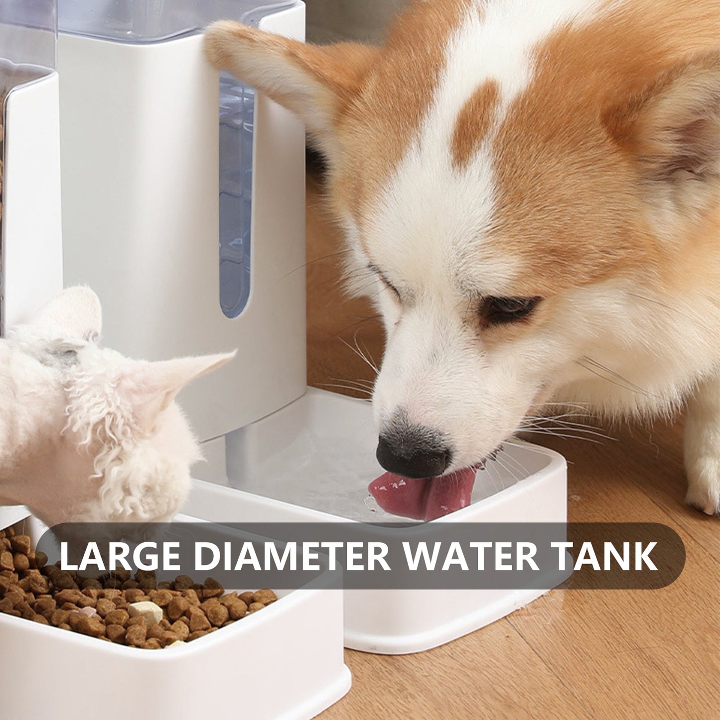 Pawfriends Automatic 3.5L Feeder Bowl and Bottle Grey