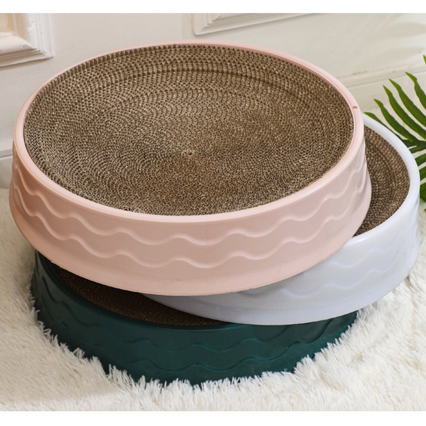 Pawfriends Cat Claw Plate Scratcher Toy Green