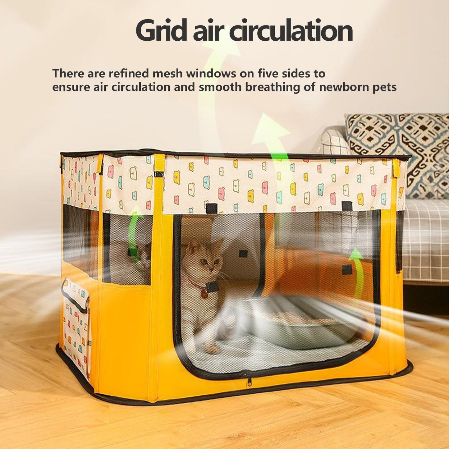 Pawfriends Delivery Room Fence Tent Green M