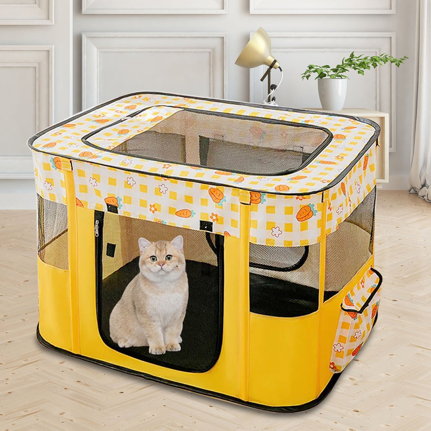 Pawfriends Delivery Room Fence Tent Yellow L