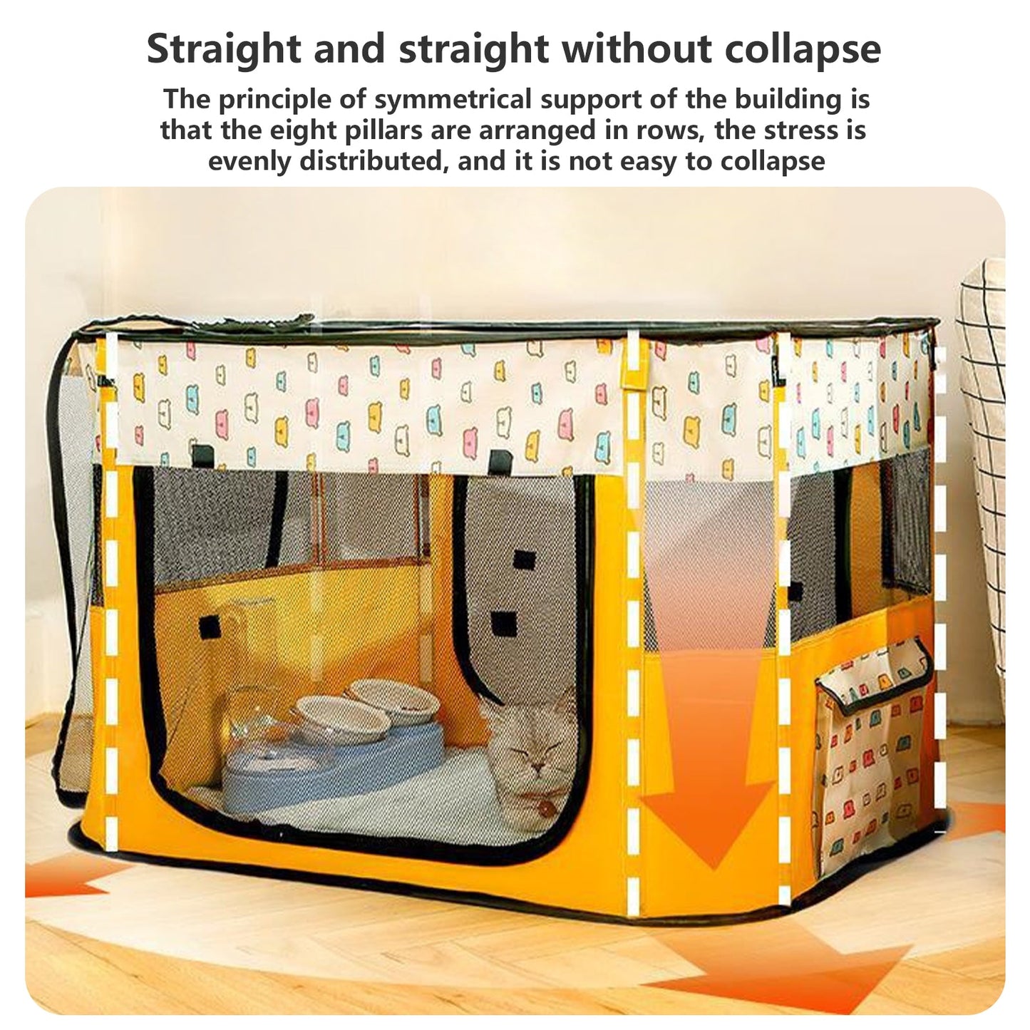 Pawfriends Delivery Room Fence Tent Yellow L