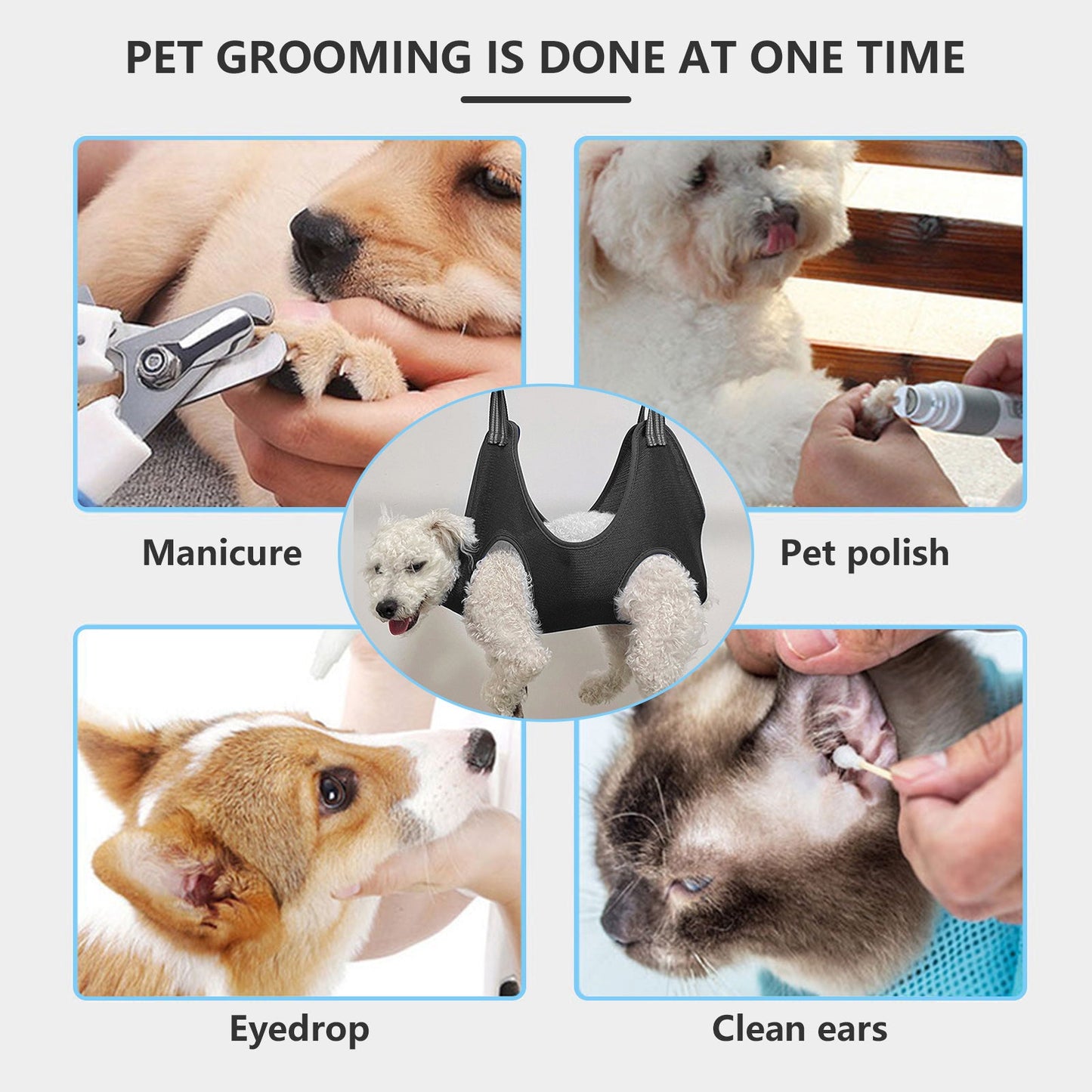Pawfriends Hammock For Bath And Grooming Black L