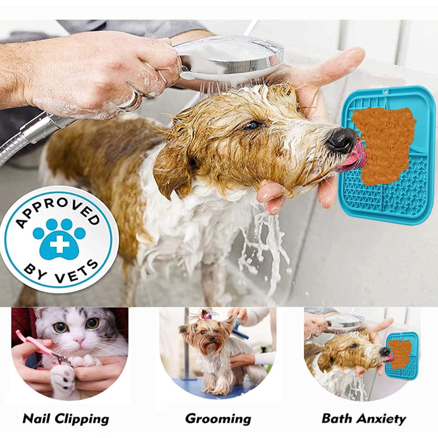 Pawfriends Licking Slow-Feeding Pad Anti-Anxiety Blue