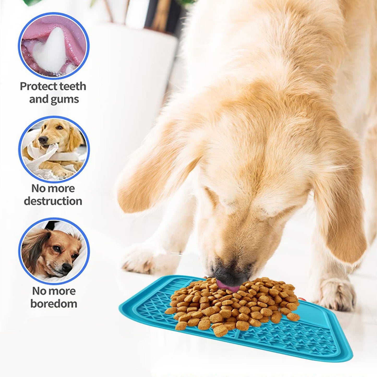 Pawfriends Licking Slow-Feeding Pad Anti-Anxiety Blue