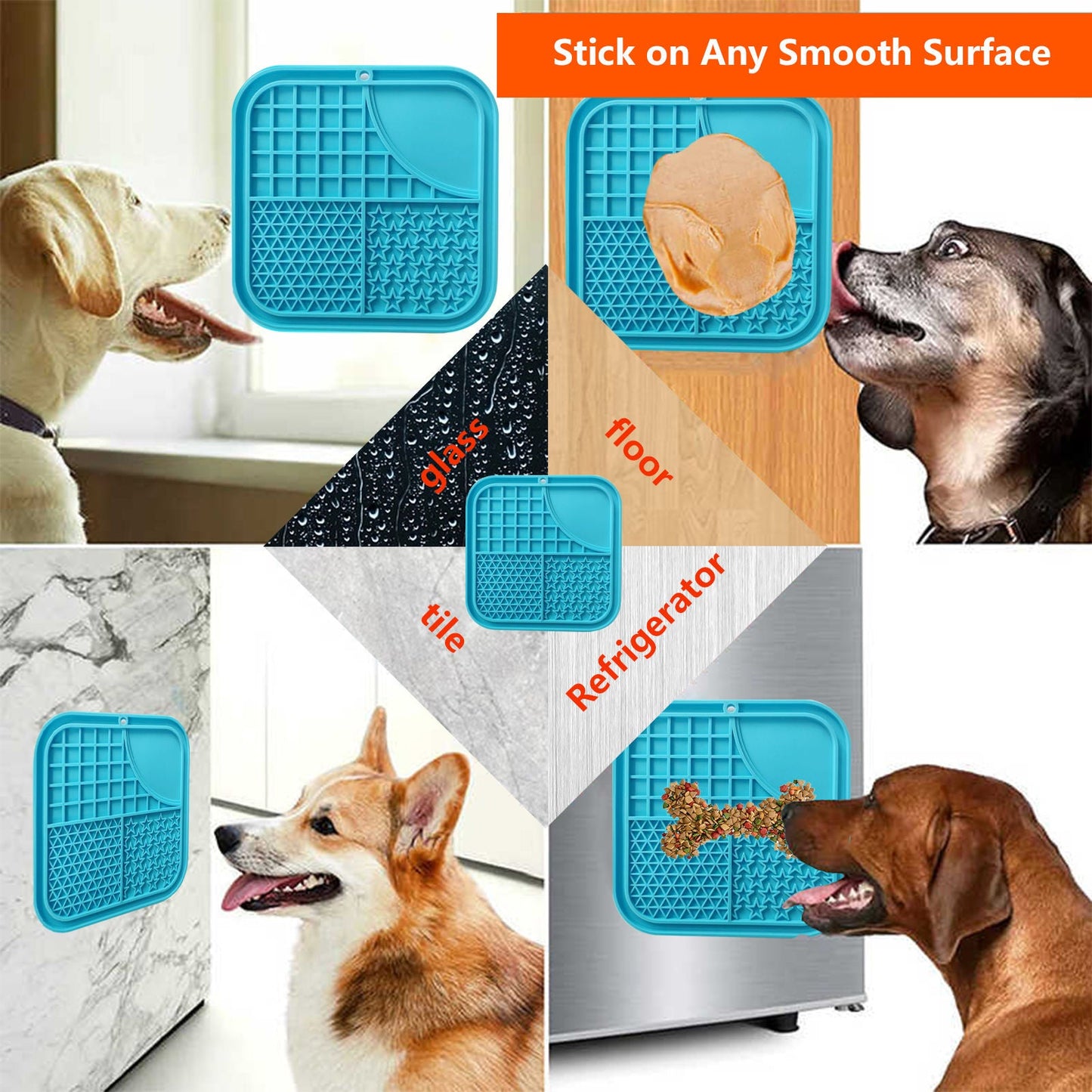 Pawfriends Licking Slow-Feeding Pad Anti-Anxiety Blue