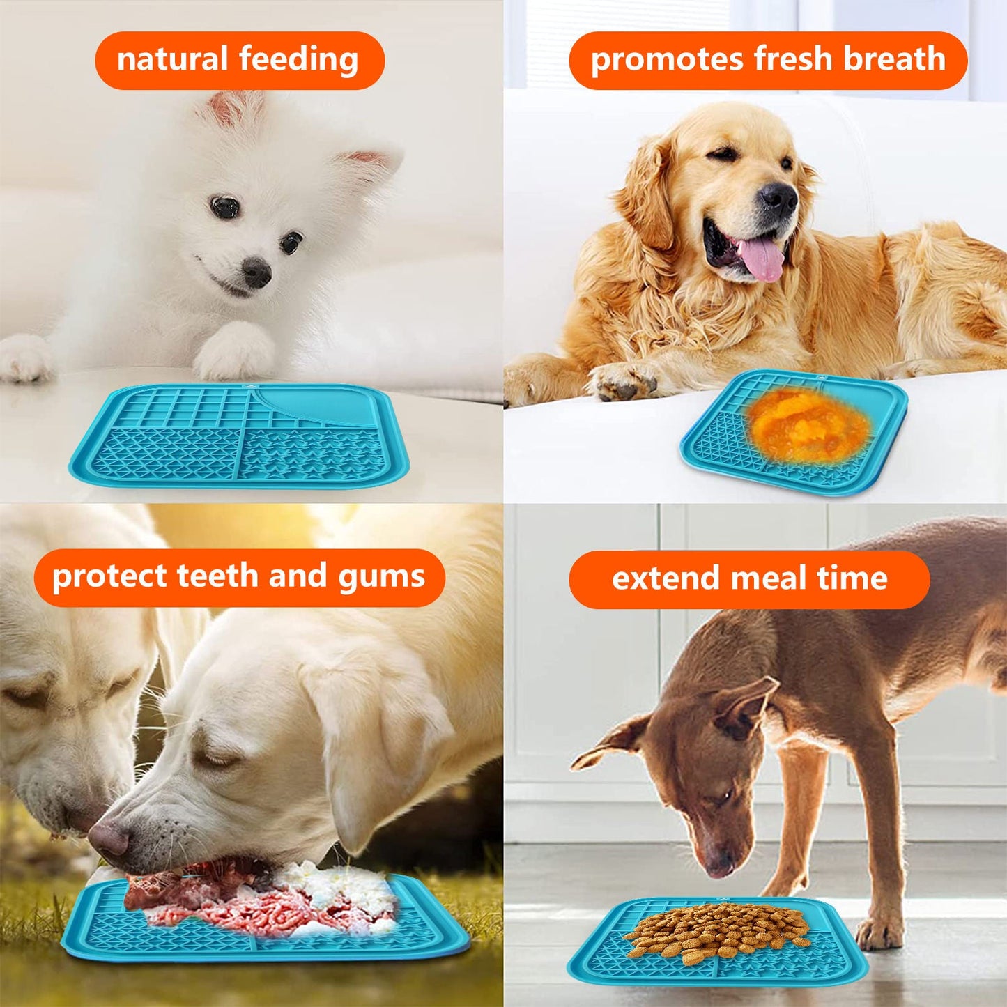 Pawfriends Licking Slow-Feeding Pad Anti-Anxiety Blue