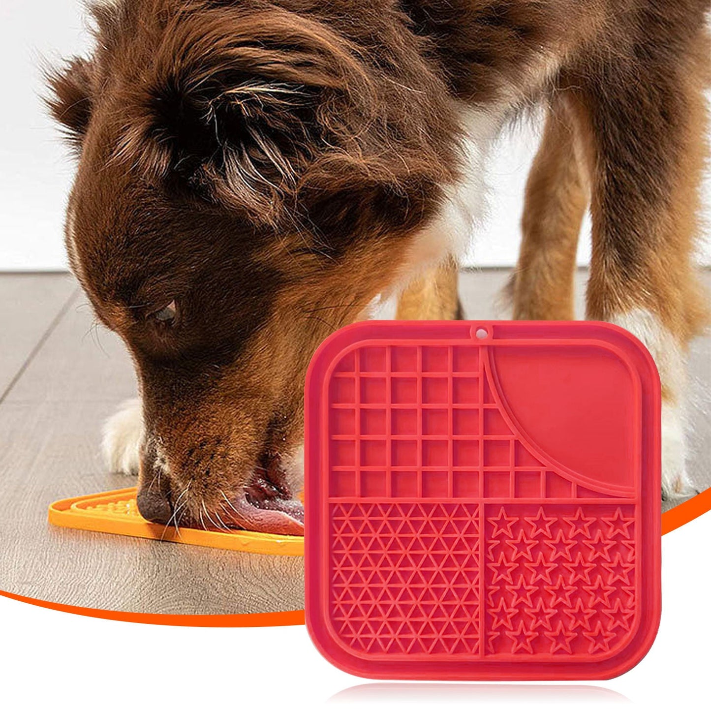 Pawfriends Licking Slow-Feeding Pad Anti-Anxiety Red