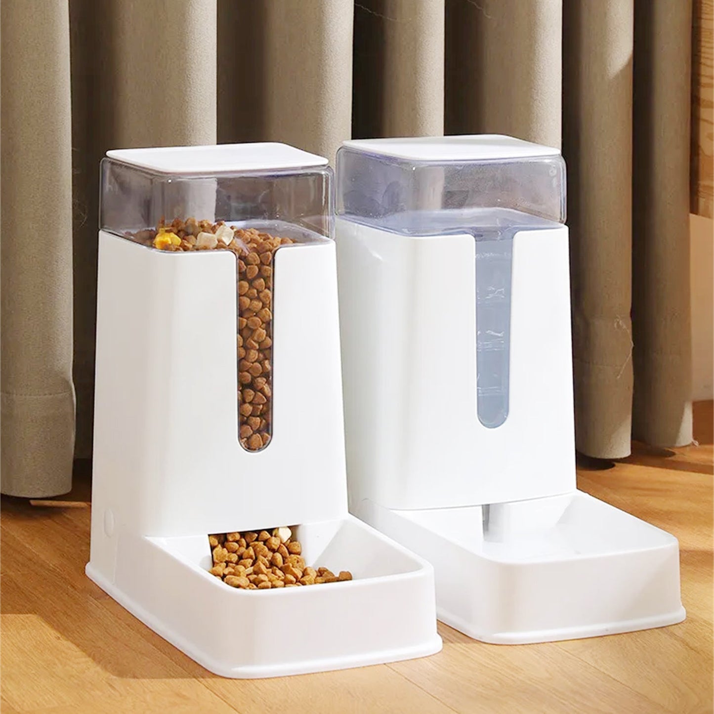 Pawfriends Pet Automatic Feeder And Water Dispenser White