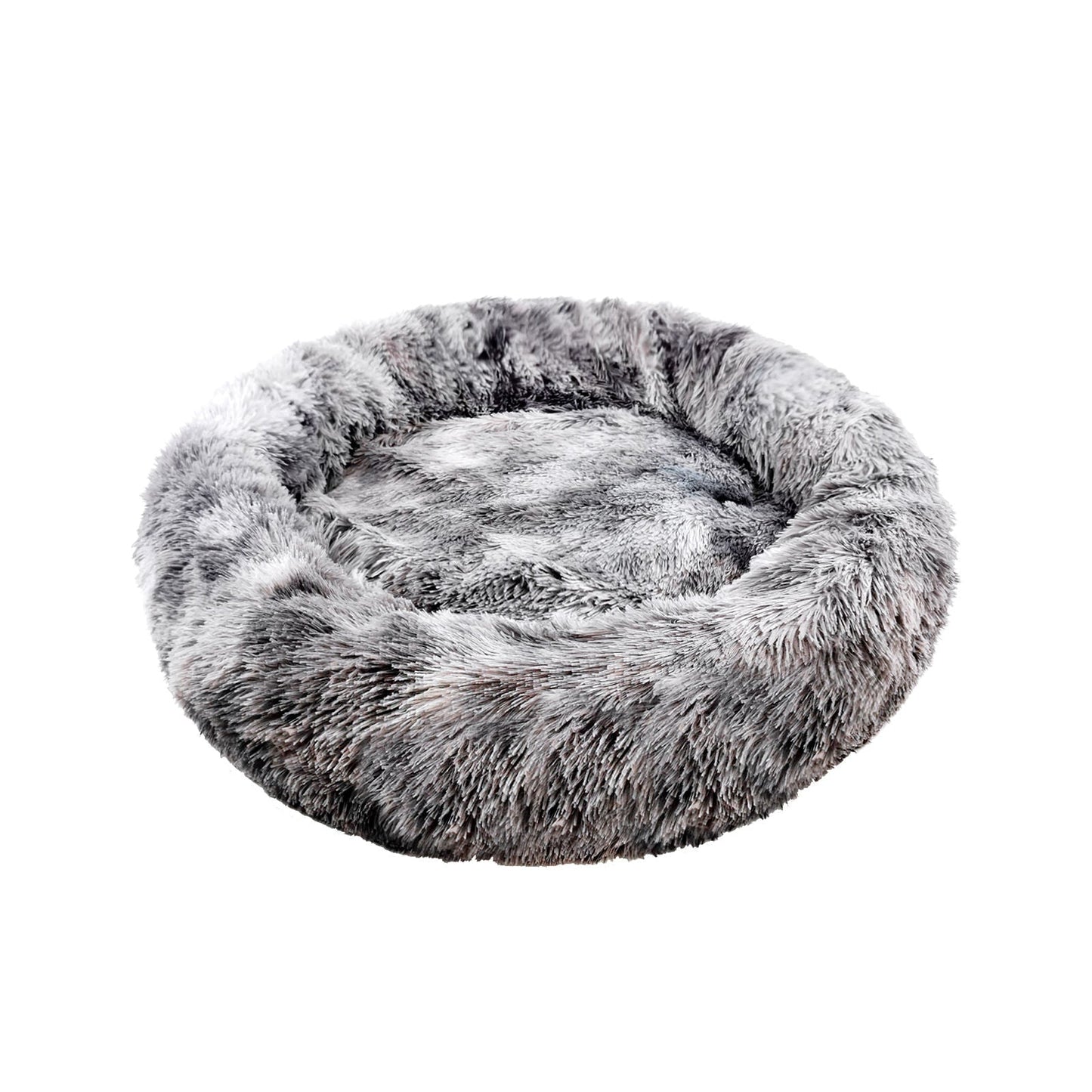 Pawfriends Pet Calming Bed Warm Soft Plush Round Dark Grey XL 120cm
