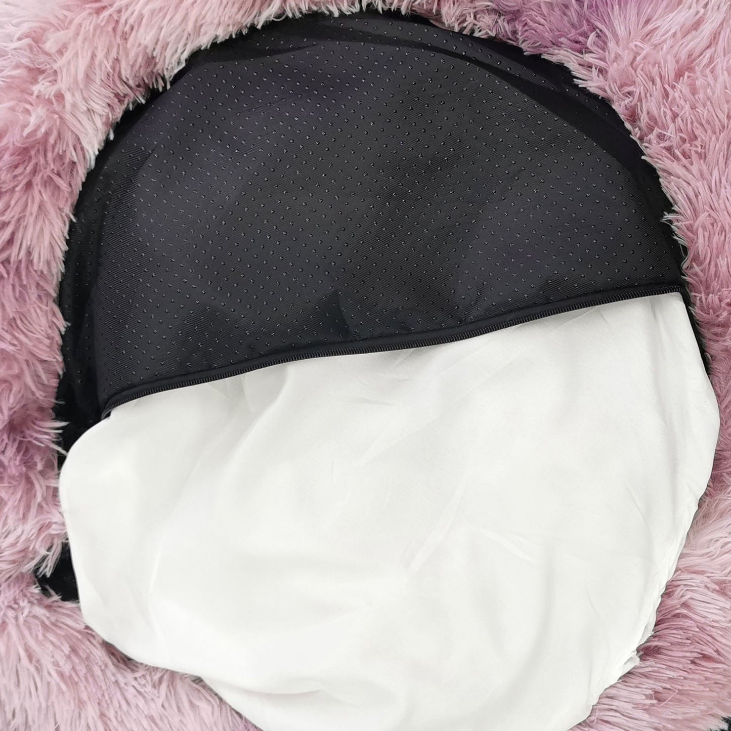 Pawfriends Pet Calming Bed Warm Soft Plush Round Purple M 90cm
