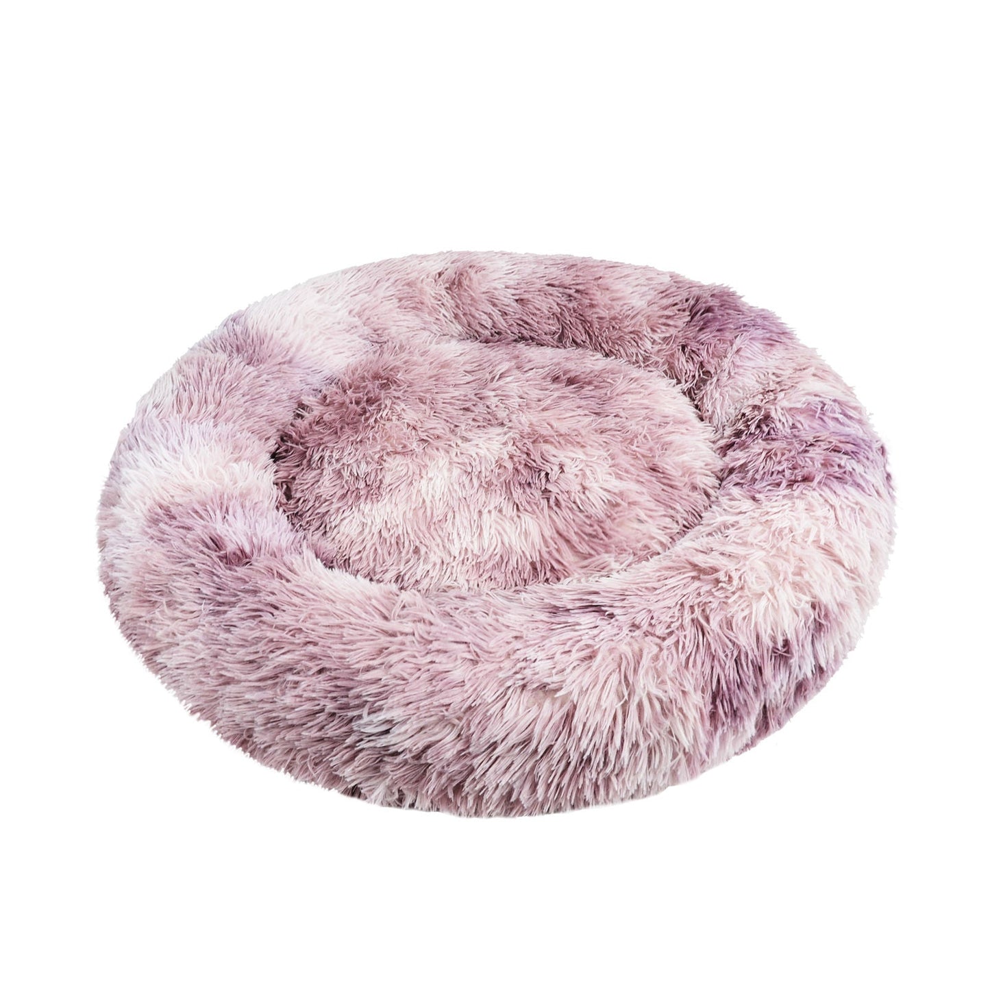 Pawfriends Pet Calming Bed Warm Soft Plush Round Purple M 90cm