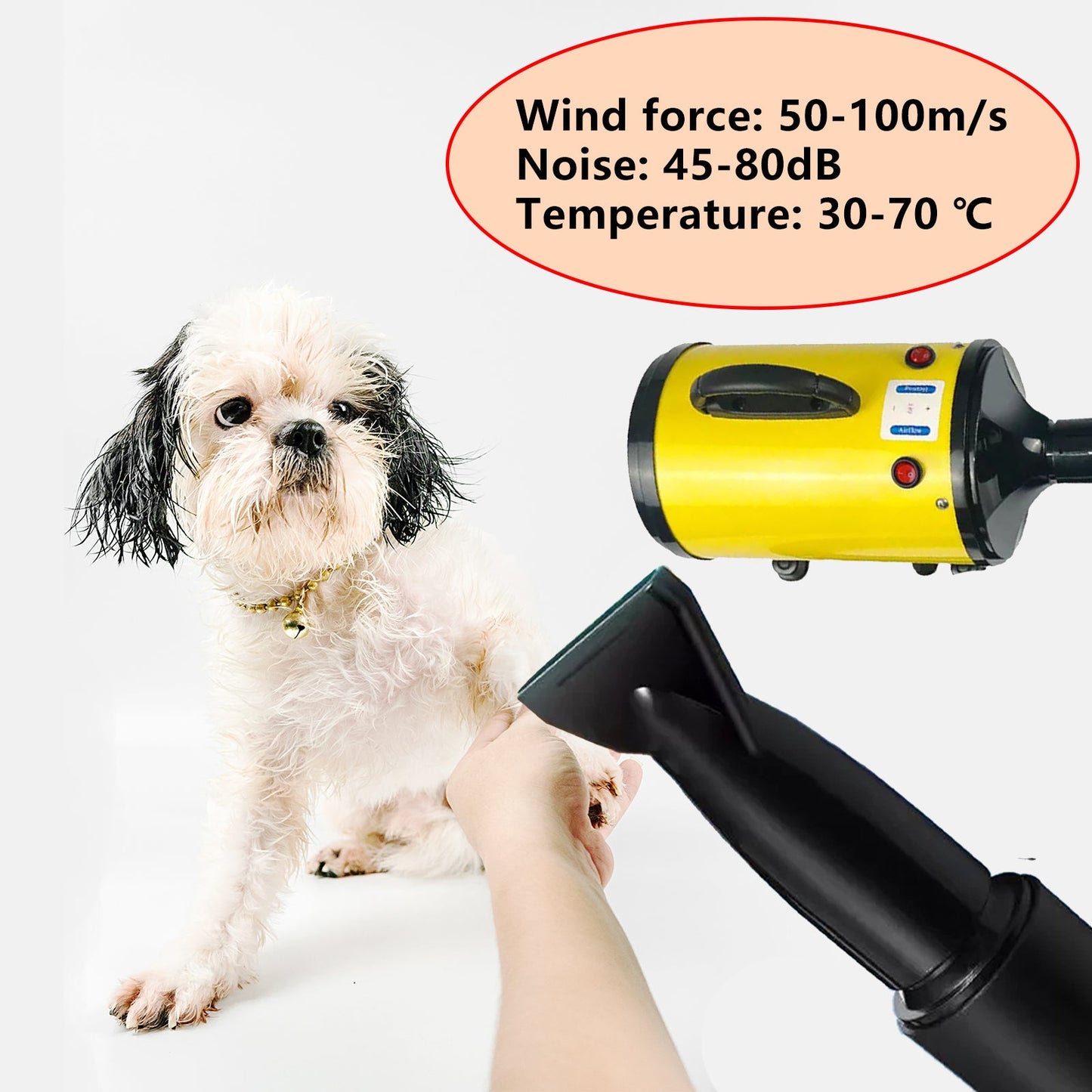 Pawfriends Pet Hair Dryer 2000W Yellow