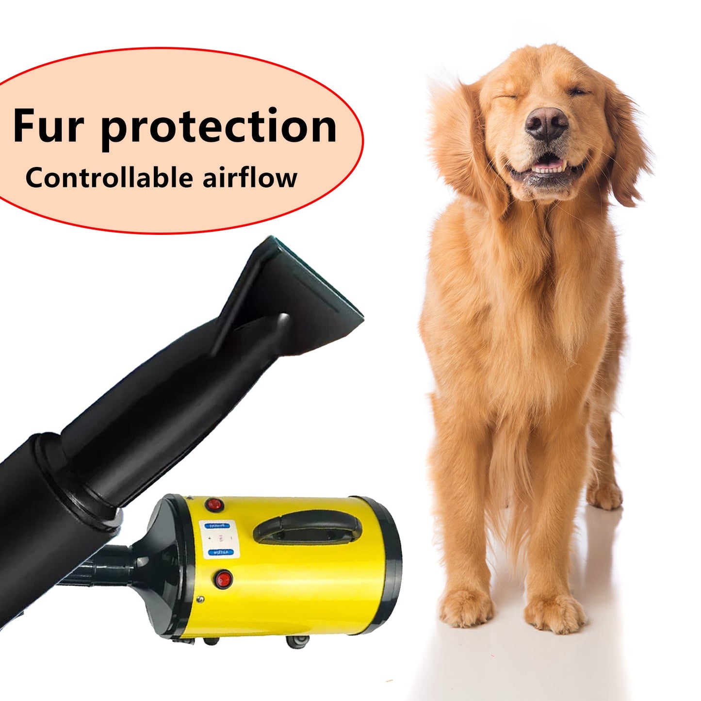 Pawfriends Pet Hair Dryer 2000W Yellow