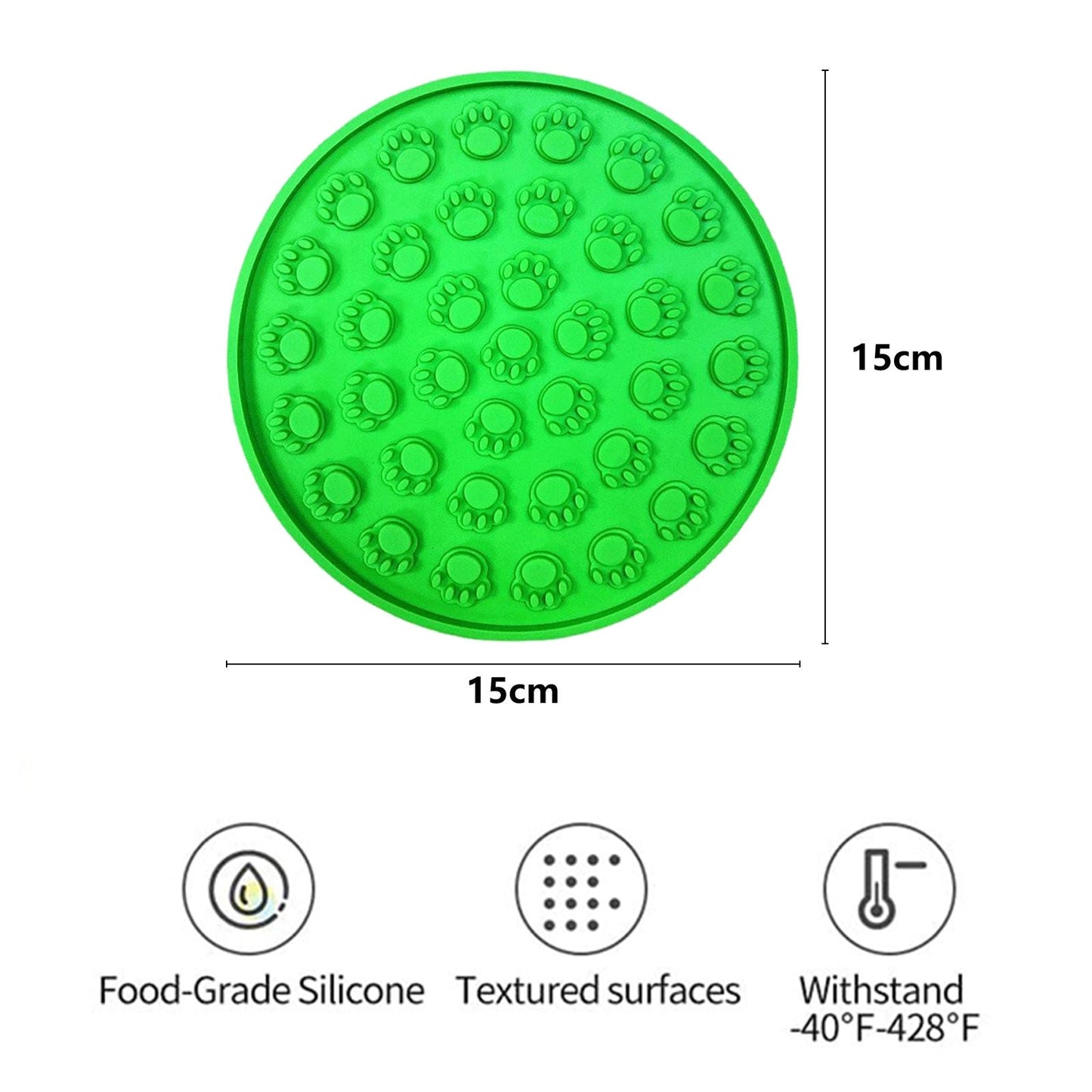 Pawfriends Silicone Anti-Anxiety Licking Pad Green