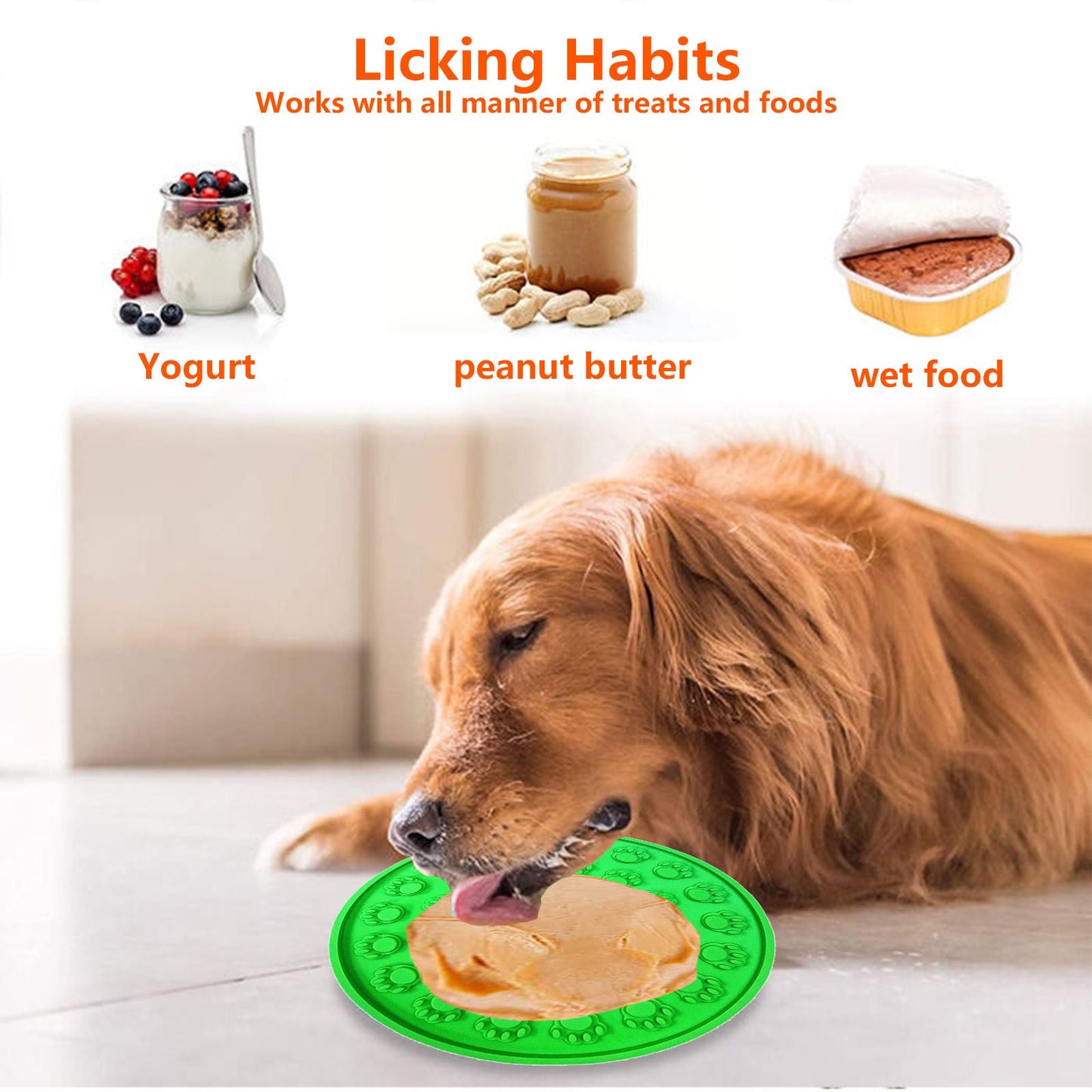 Pawfriends Silicone Anti-Anxiety Licking Pad Green