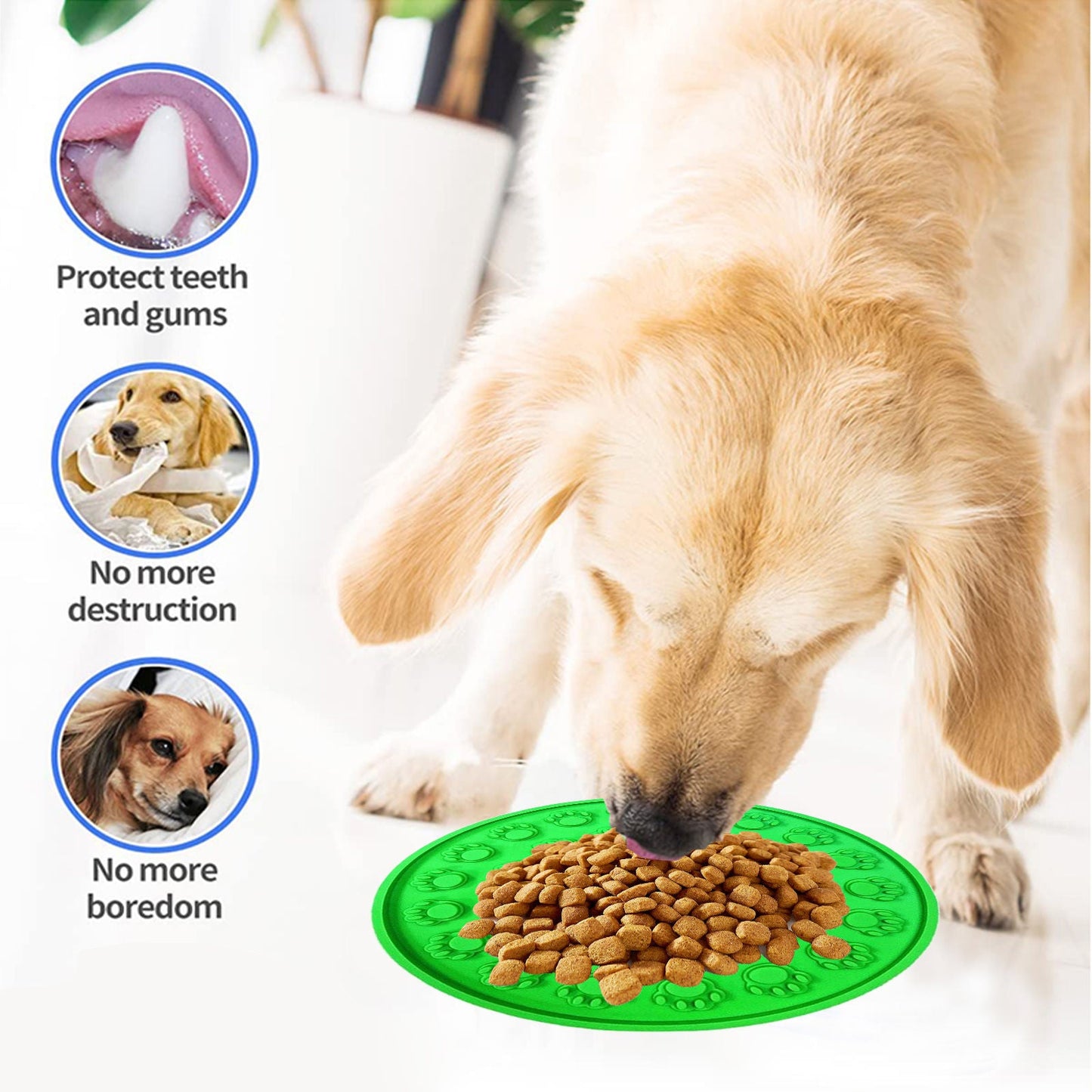 Pawfriends Silicone Anti-Anxiety Licking Pad Green