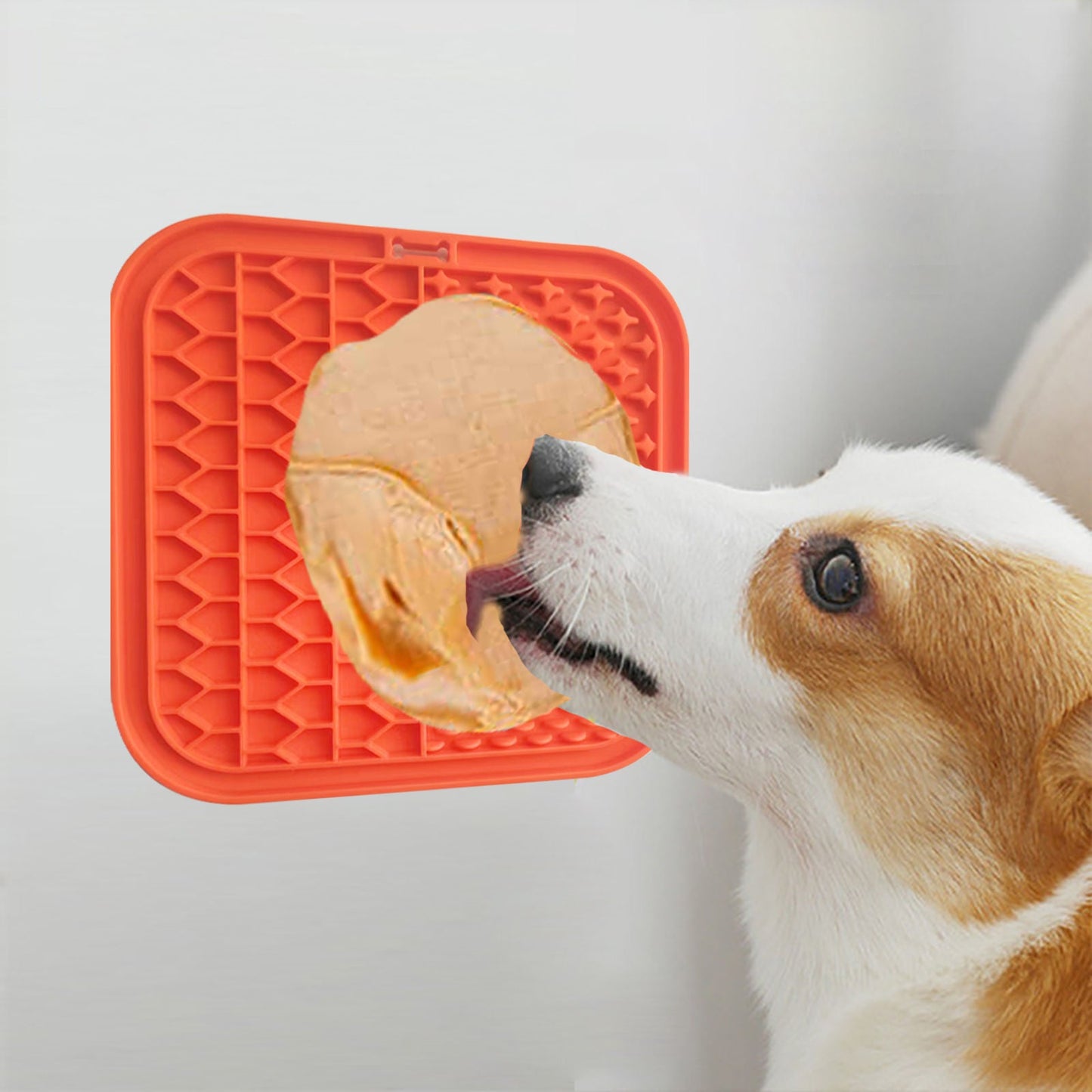 Pawfriends Silicone Lick Mat Slow Feeder Grooming Helper Orange