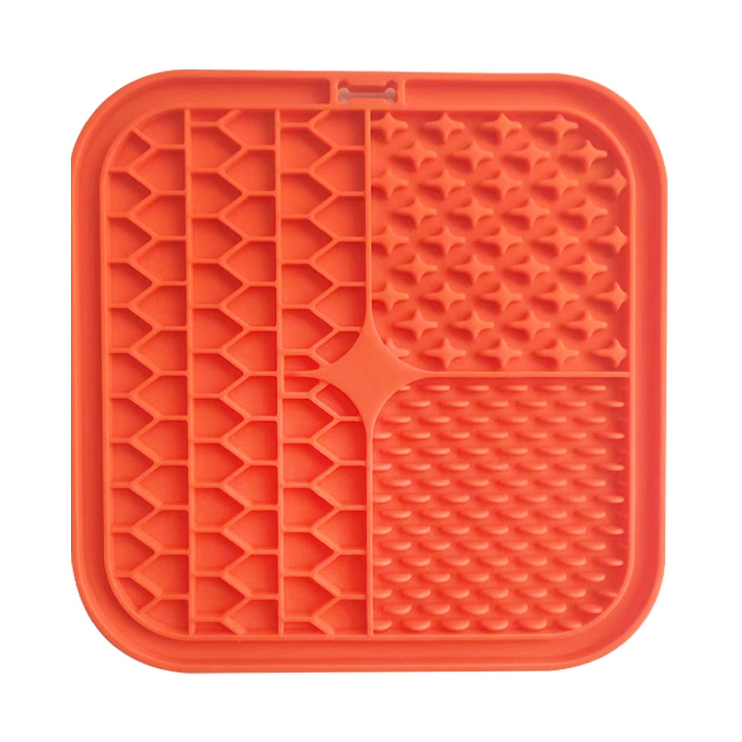Pawfriends Silicone Lick Mat Slow Feeder Grooming Helper Orange