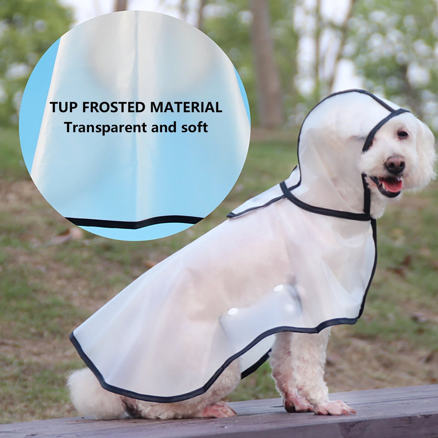 Pawfriends TPU Transparent Pet Cape Raincoat 2XL