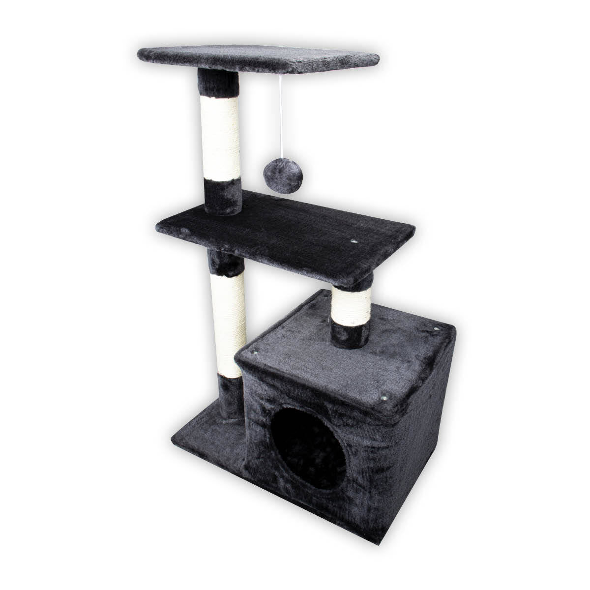 Pet Basic 3 Level Cat Scratching Tower 80 x 40 x 50cm