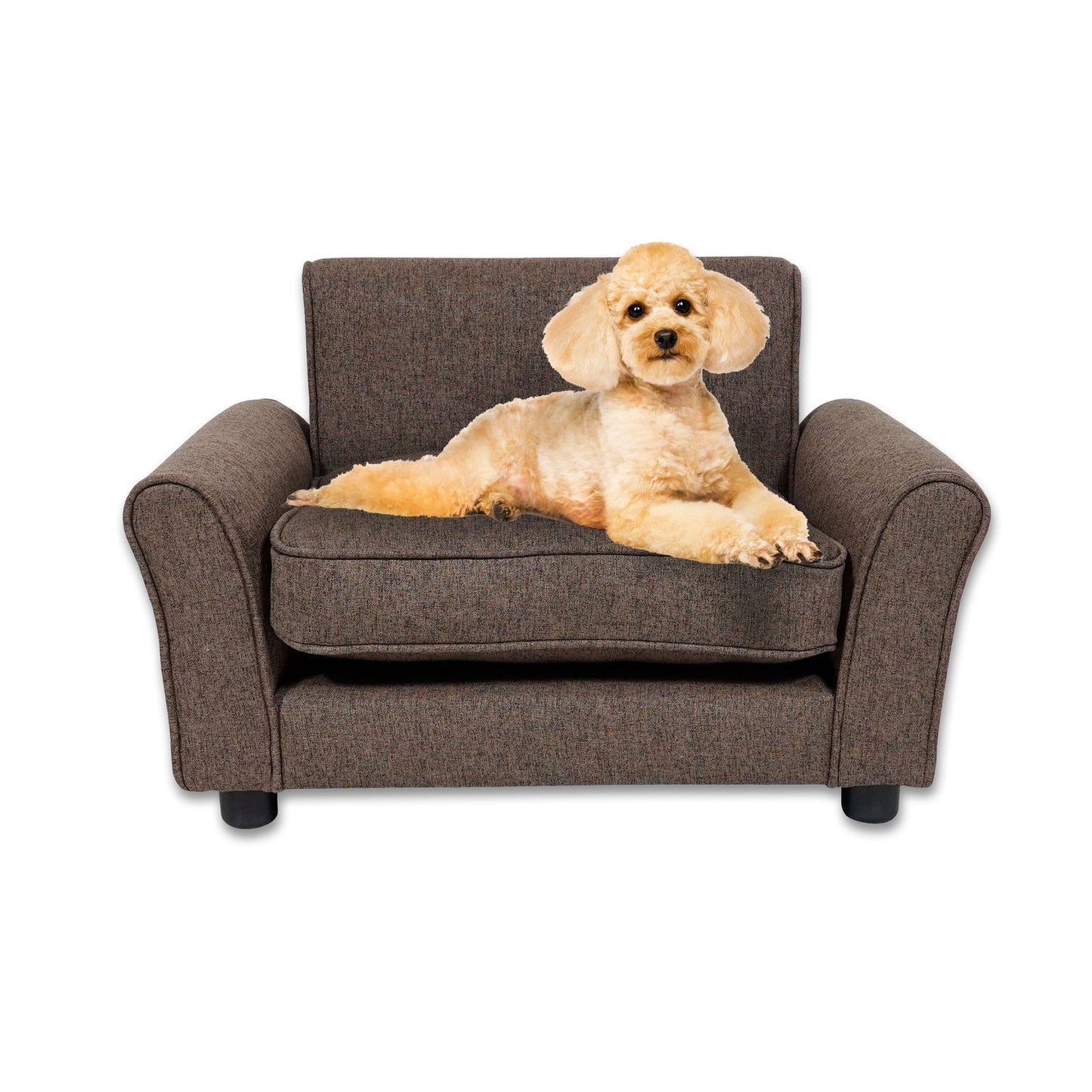 Pet Basic Chair Bed Fabric Brown 65cm