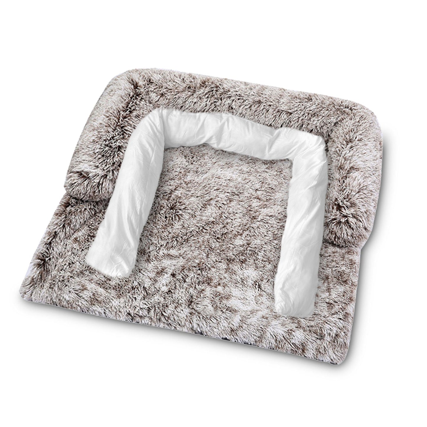 Pet Sofa Bed Calming Waterproof Brown M