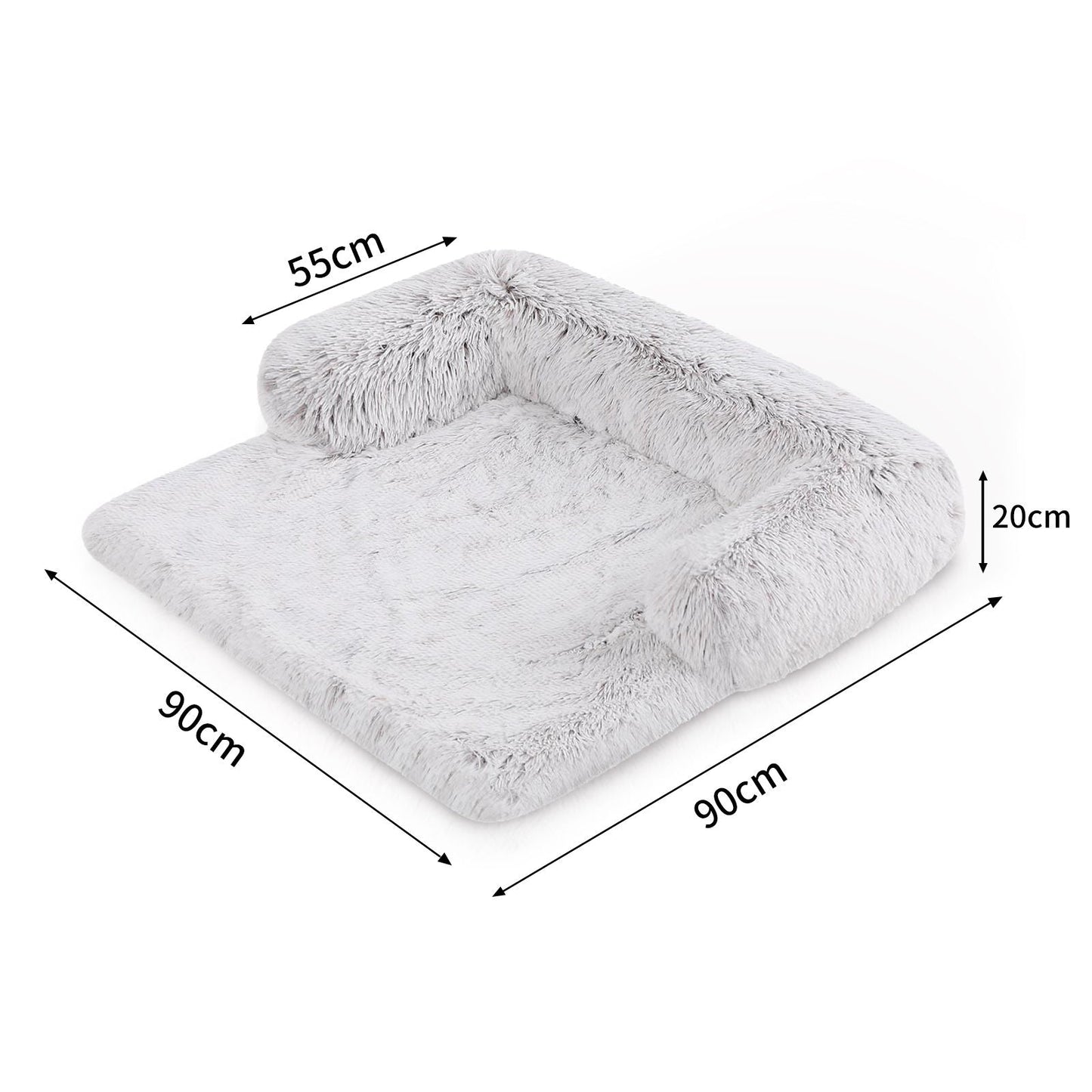 Pet Sofa Bed Calming Waterproof Grey M
