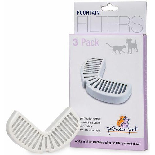 Pioneer Pet Filters For Stainless And Ceramic Fountains - 3 Pack