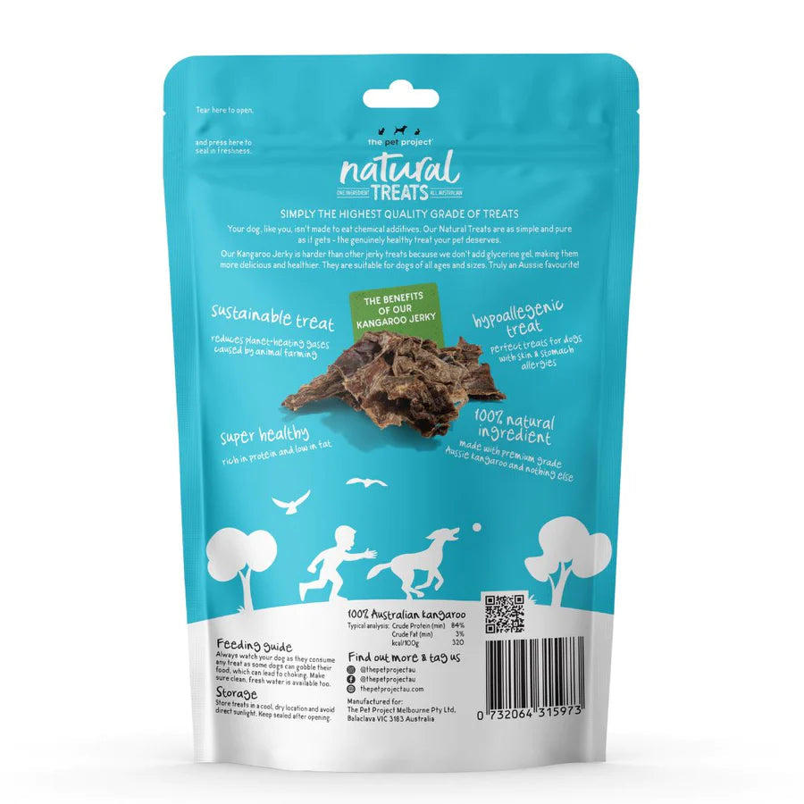 The Pet Project Natural Treats – Kangaroo Jerky 100g