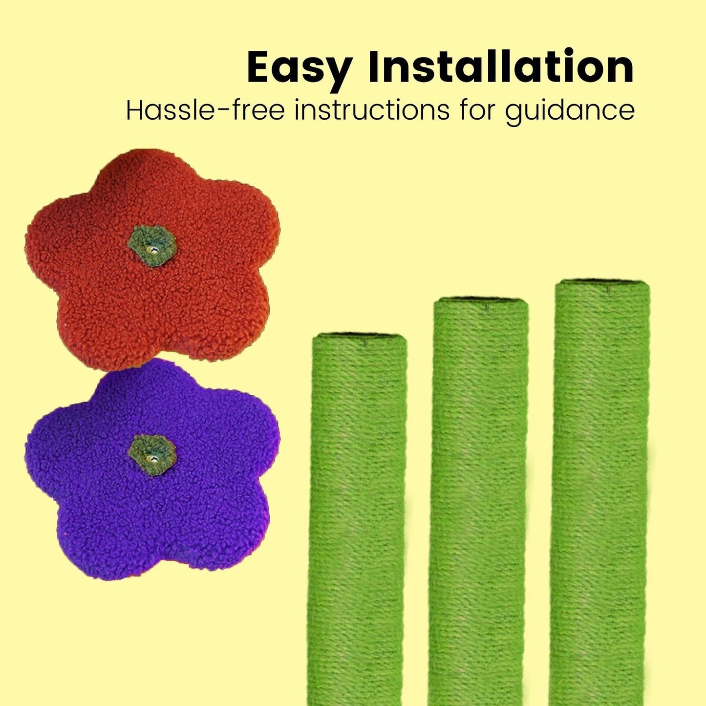 Floofi Cat Tree Flower with 2 Cactus 50cm