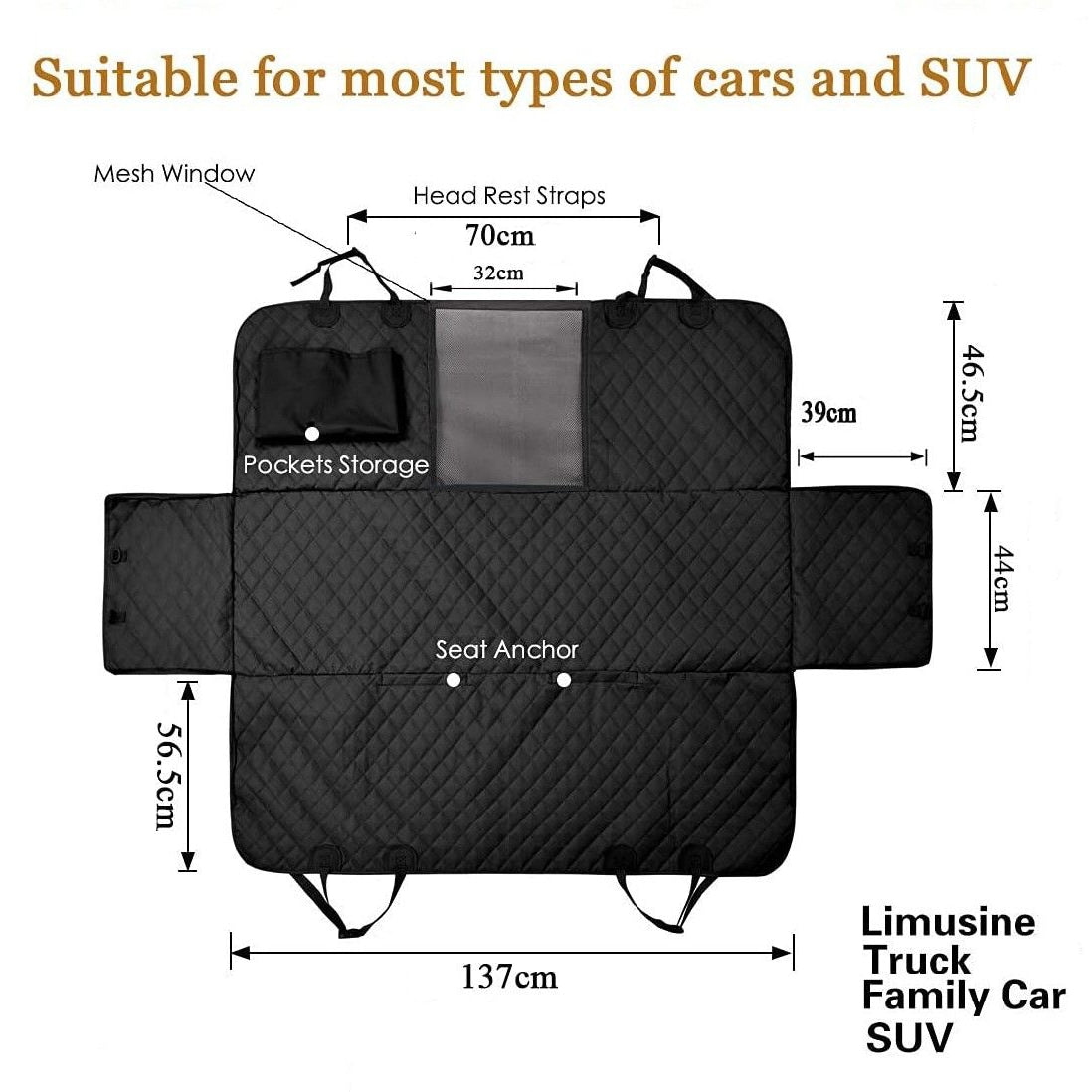 Waterproof Seat Cover with Mesh Window